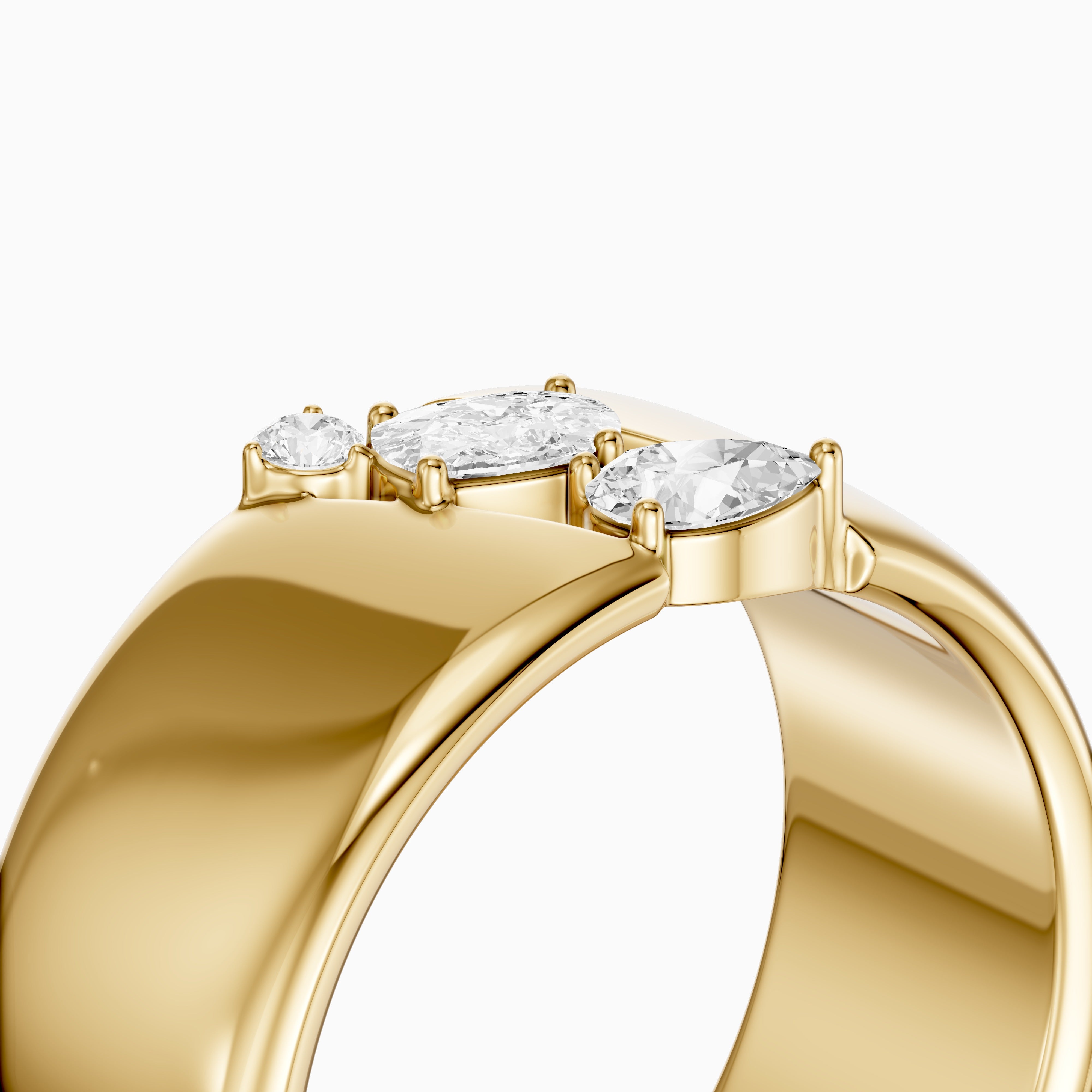 Henley Mixed Shape Lab Diamond Open Design Cigar Band