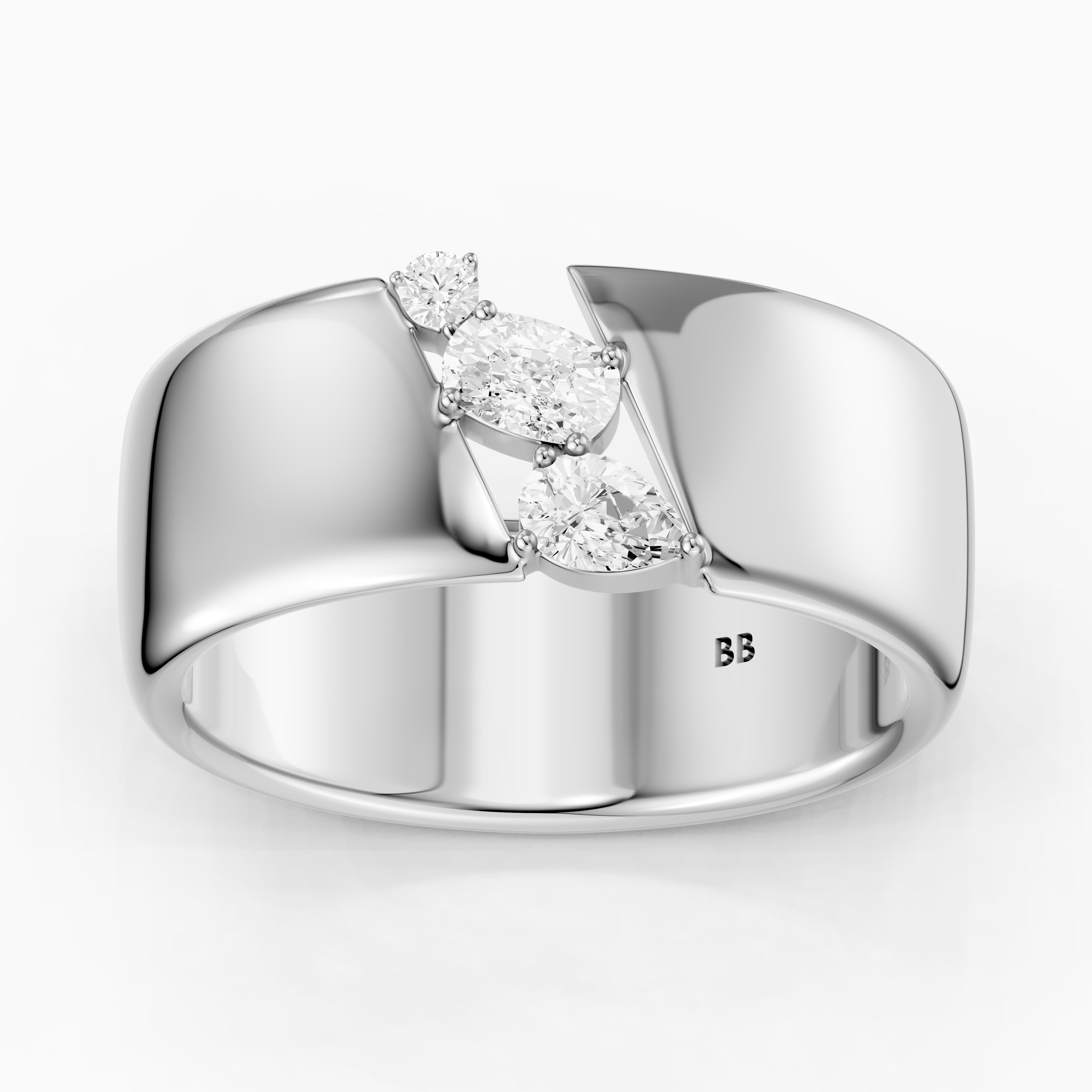 Henley Mixed Shape Lab Diamond Open Design Cigar Band