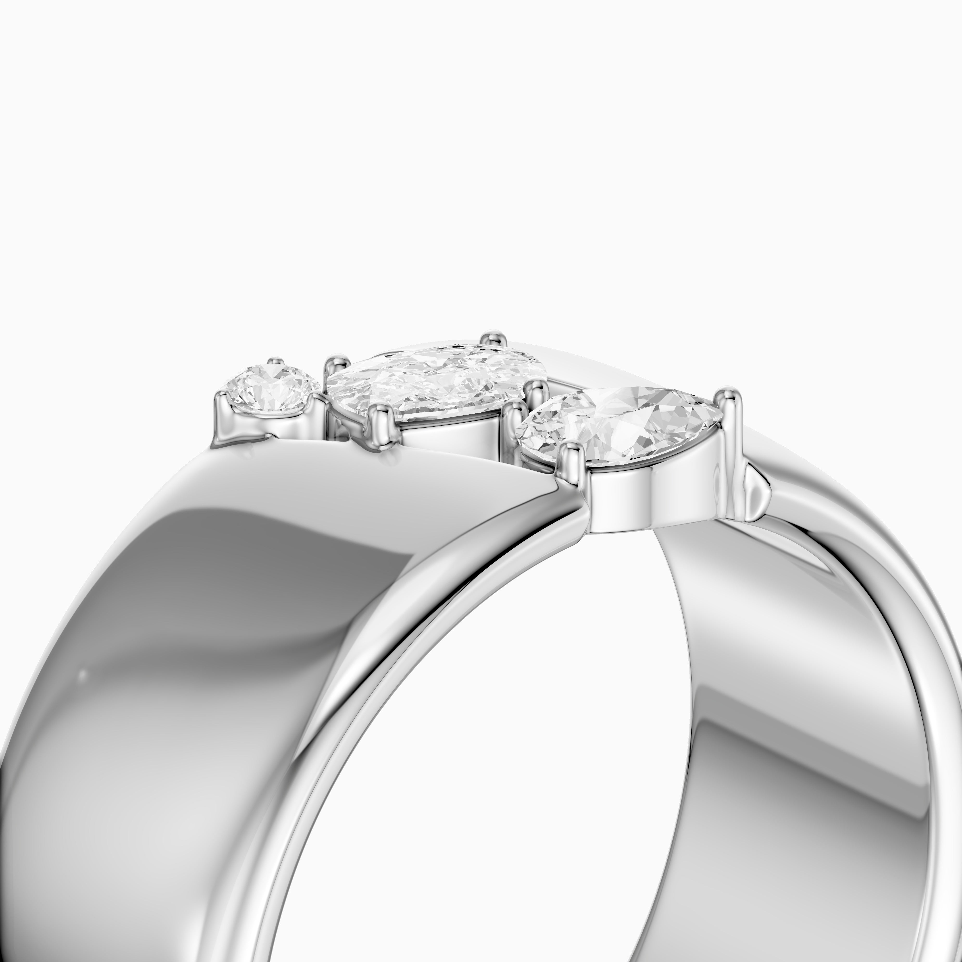 Henley Mixed Shape Lab Diamond Open Design Cigar Band