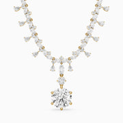 Valentina Mixed Shape Lab Diamond Necklace with Elegant Drop