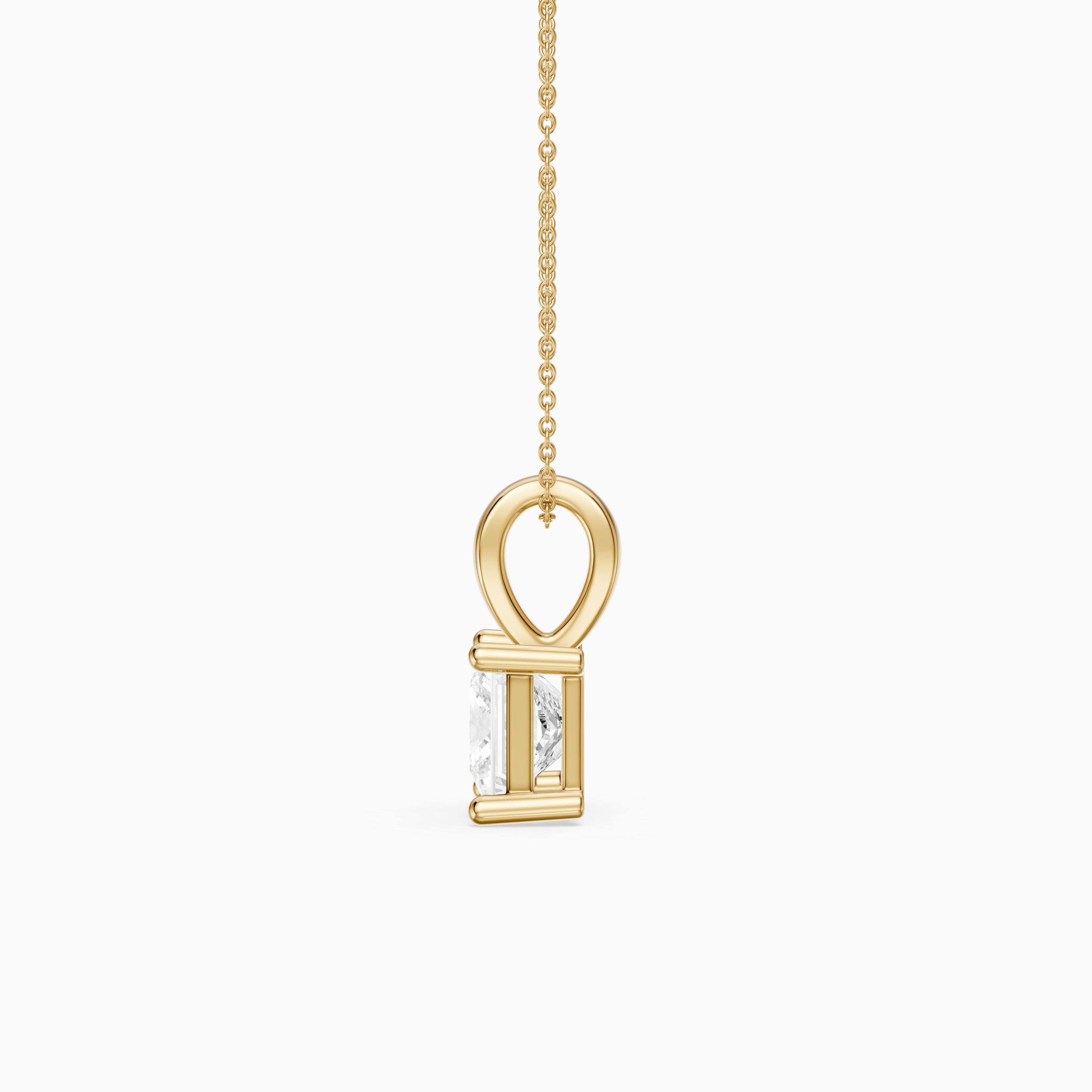 Nicole Princess Cut Solitaire Lab Grown Diamond Pendant