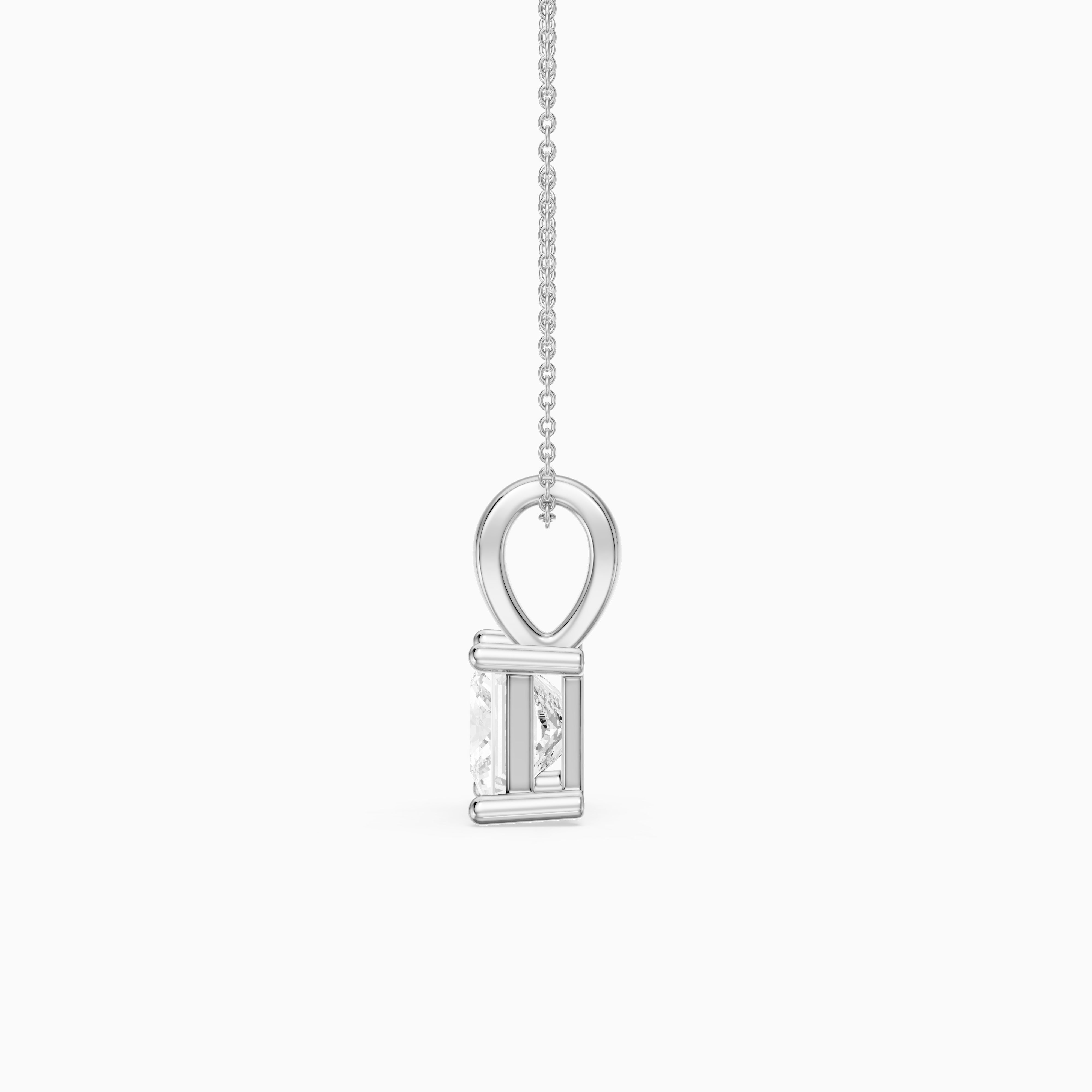 Nicole Princess Cut Solitaire Lab Grown Diamond Pendant
