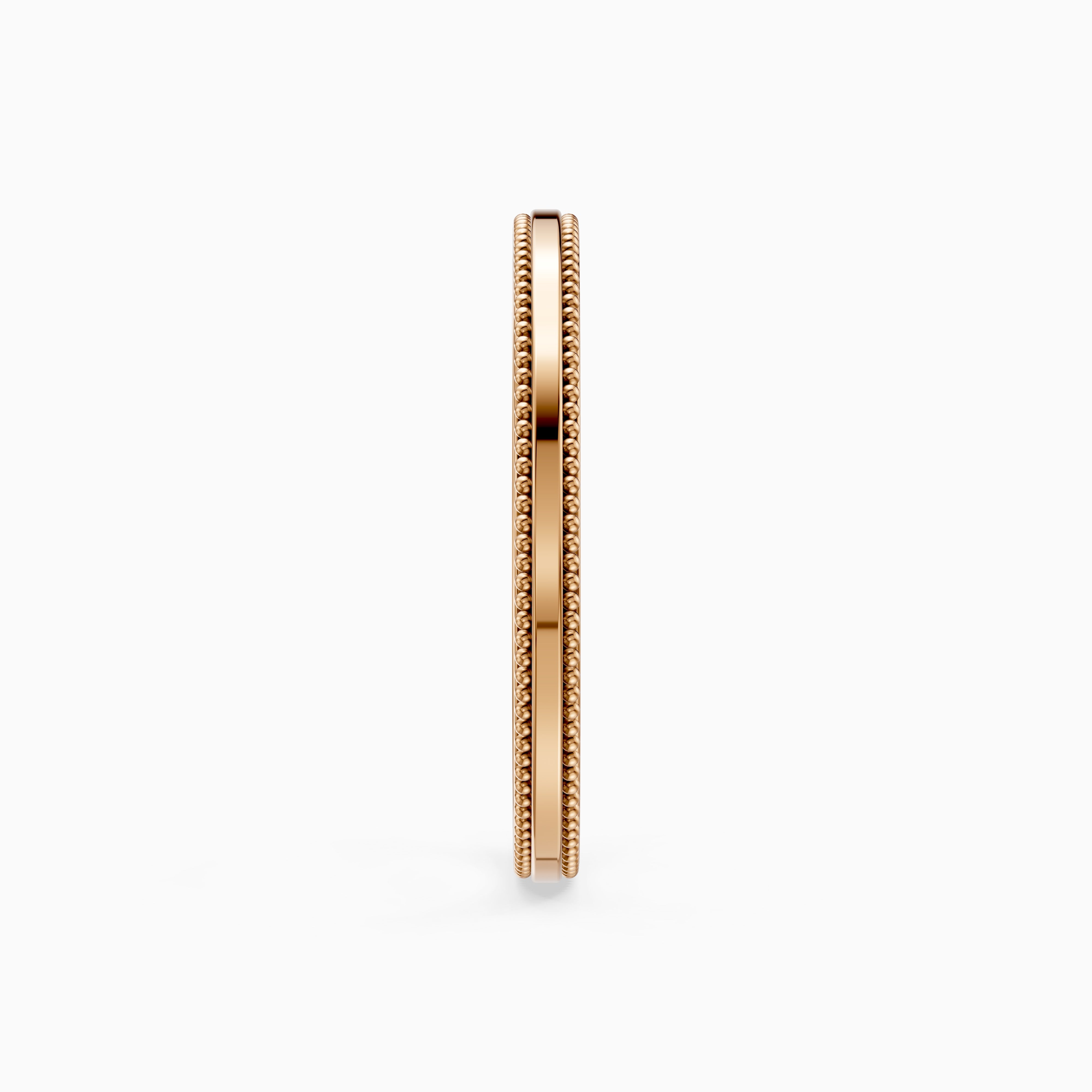 Jenic Flat Milgrain Plain Wedding Band
