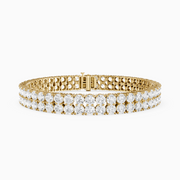 Quiana Double Row Round Lab Grown Diamond Tennis Bracelet