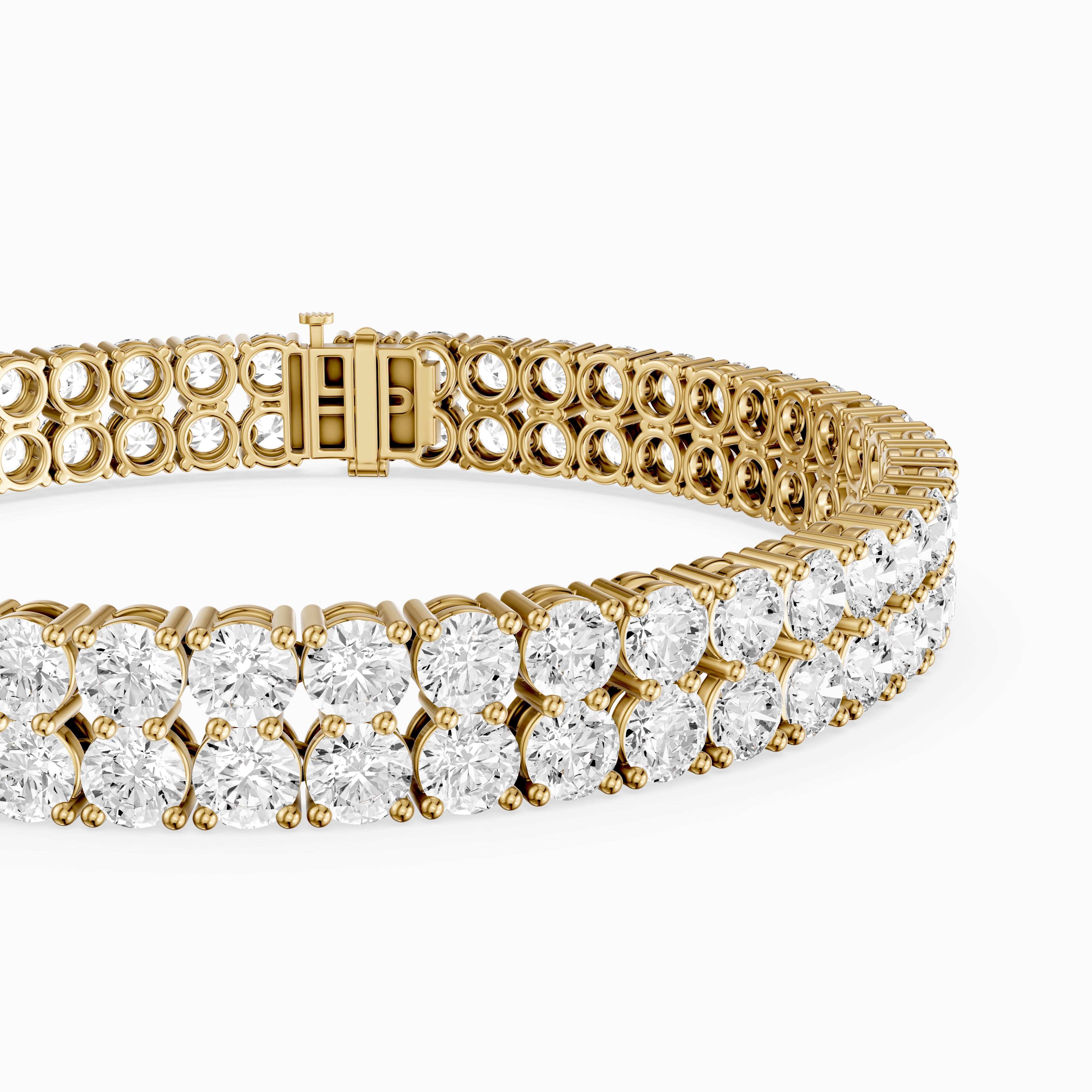 Quiana Double Row Round Lab Grown Diamond Tennis Bracelet