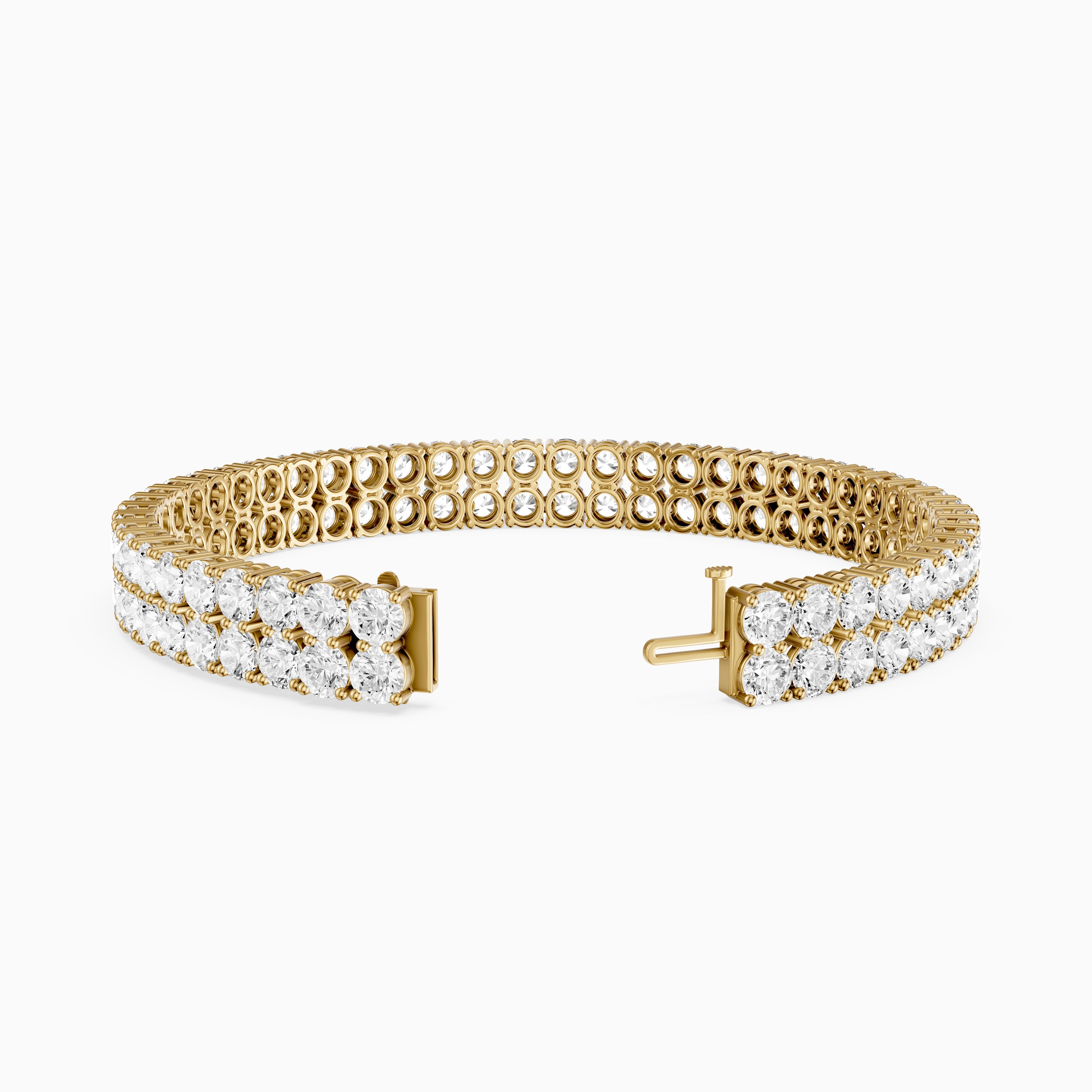 Quiana Double Row Round Lab Grown Diamond Tennis Bracelet