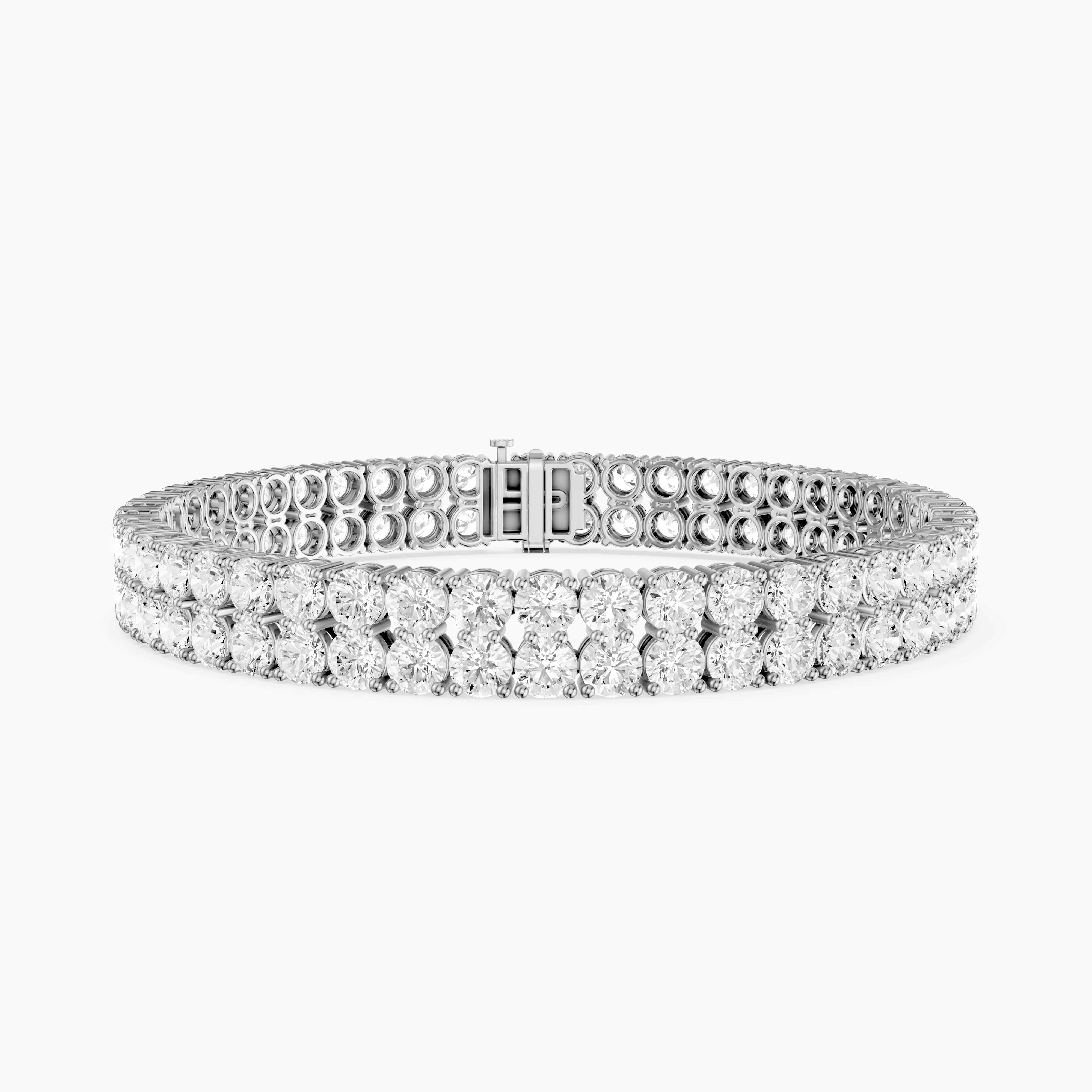 Quiana Double Row Round Lab Grown Diamond Tennis Bracelet