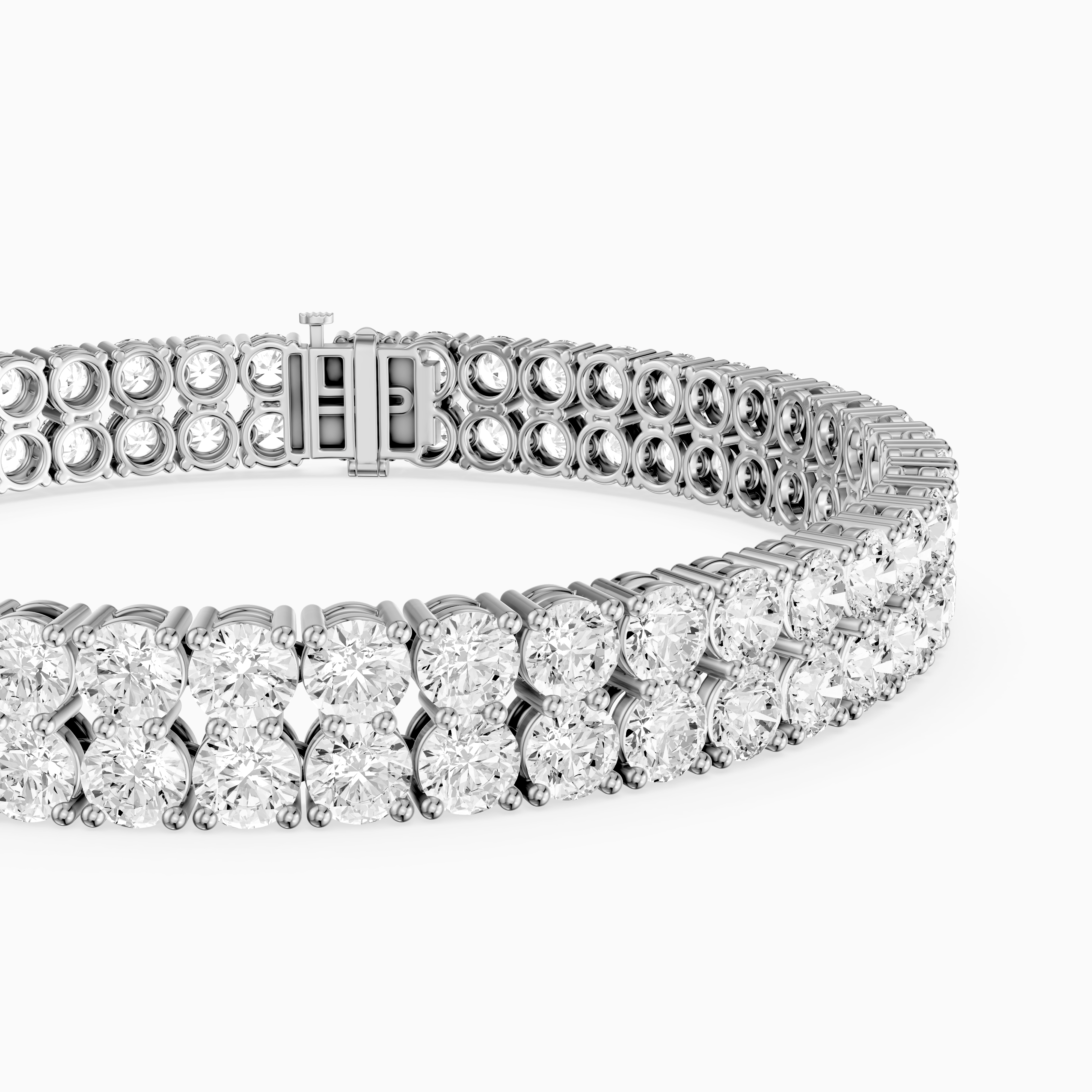 Quiana Double Row Round Lab Grown Diamond Tennis Bracelet
