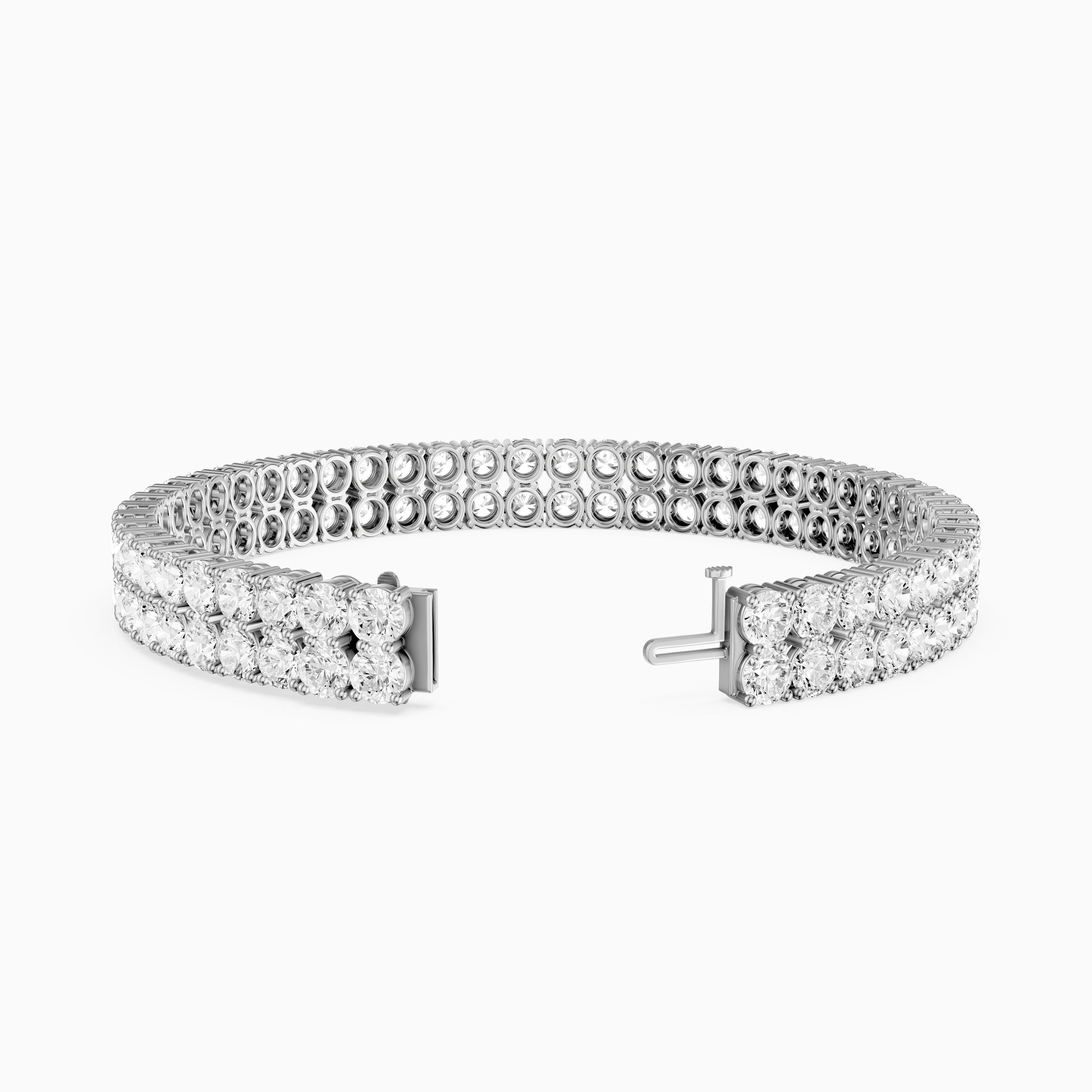 Quiana Double Row Round Lab Grown Diamond Tennis Bracelet