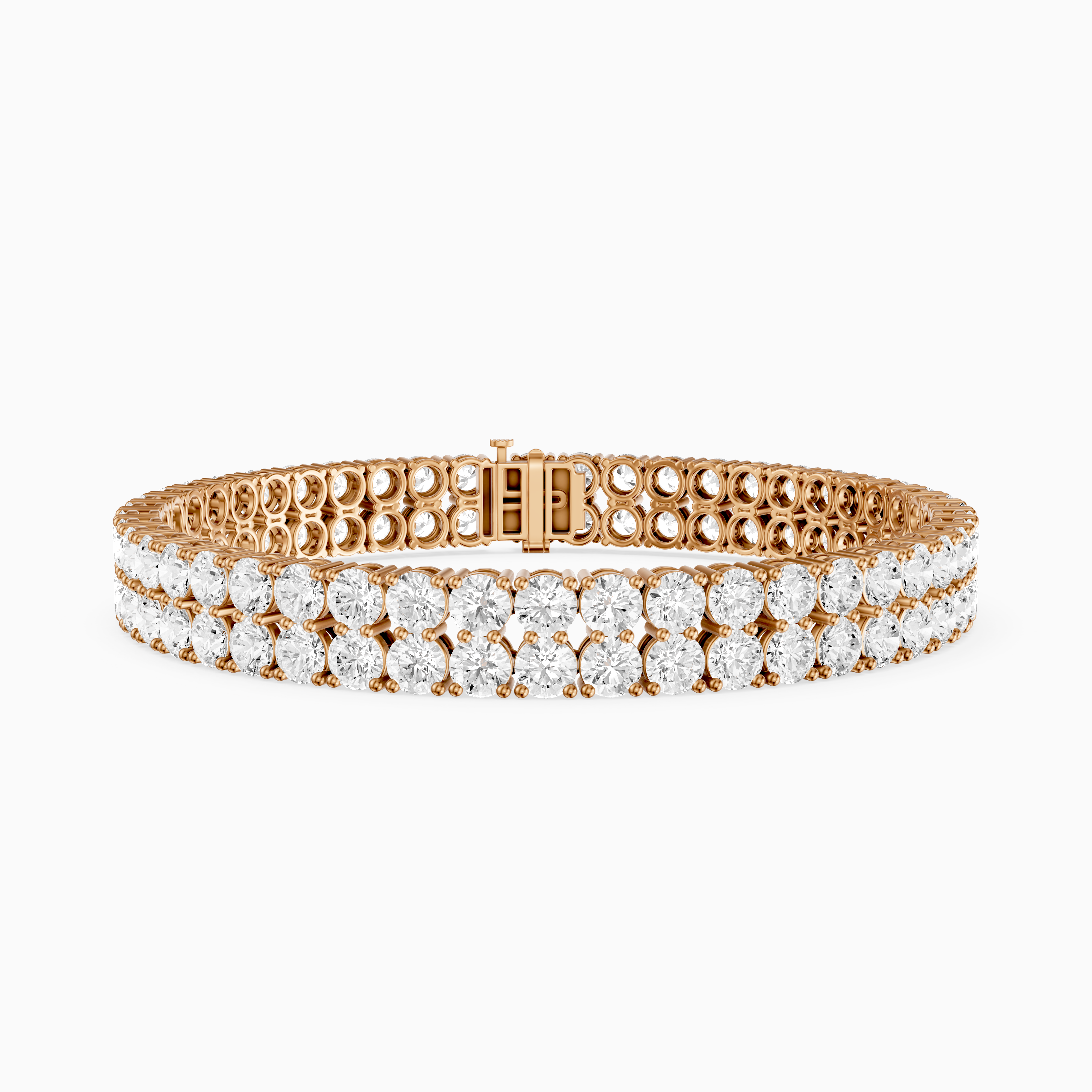 Quiana Double Row Round Lab Grown Diamond Tennis Bracelet