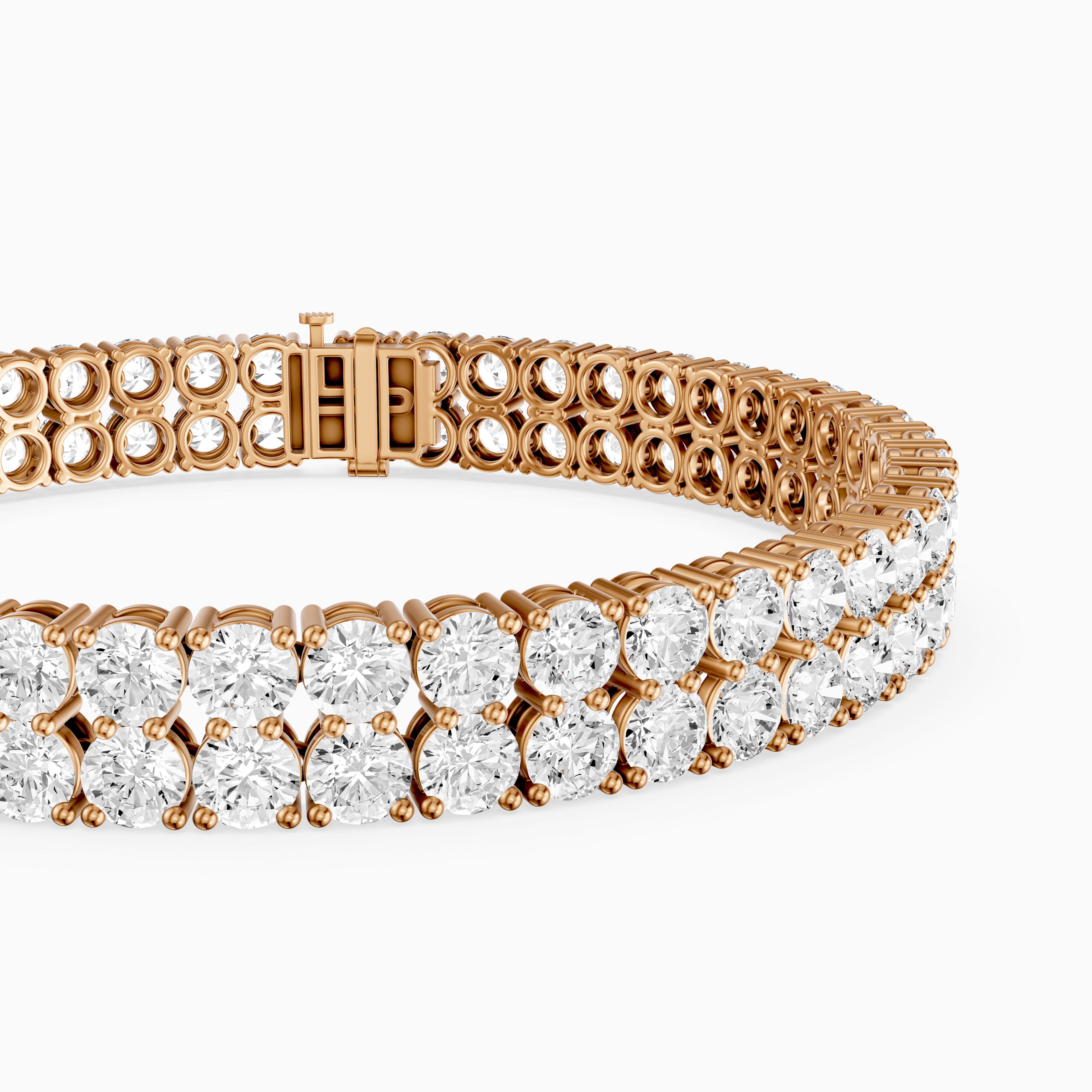 Quiana Double Row Round Lab Grown Diamond Tennis Bracelet