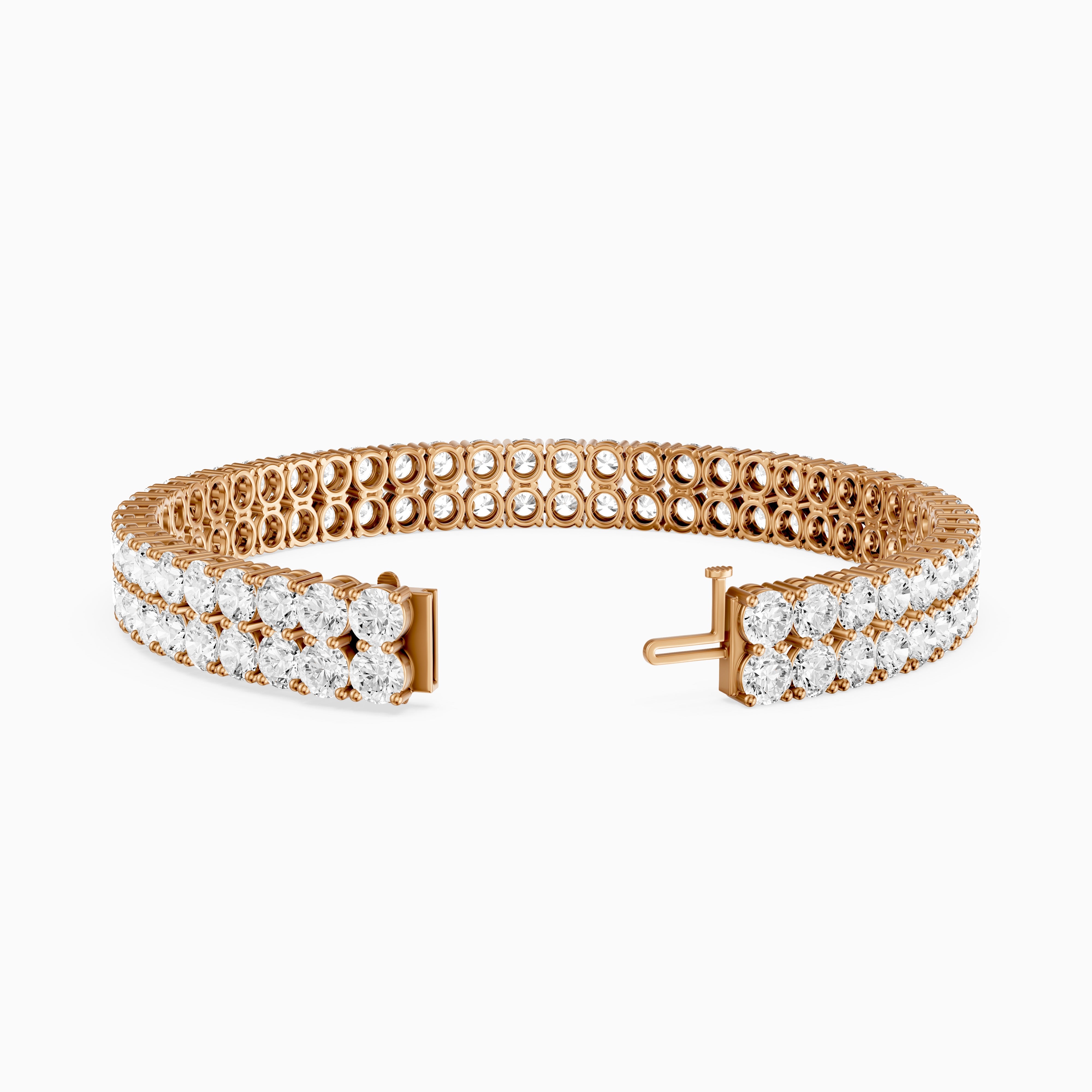 Quiana Double Row Round Lab Grown Diamond Tennis Bracelet
