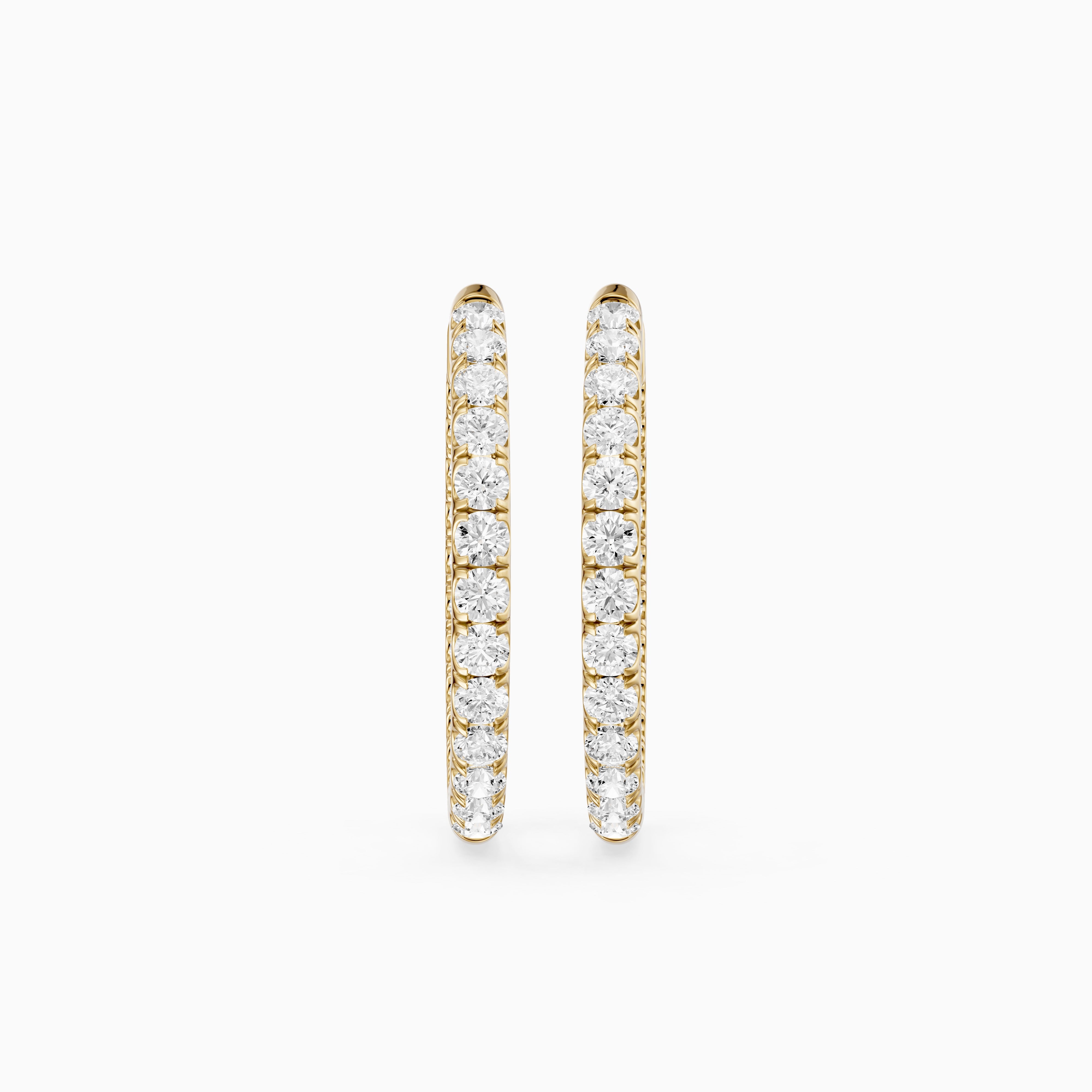 Nella Round Lab Grown Diamond Inside-Out Hoop Earrings