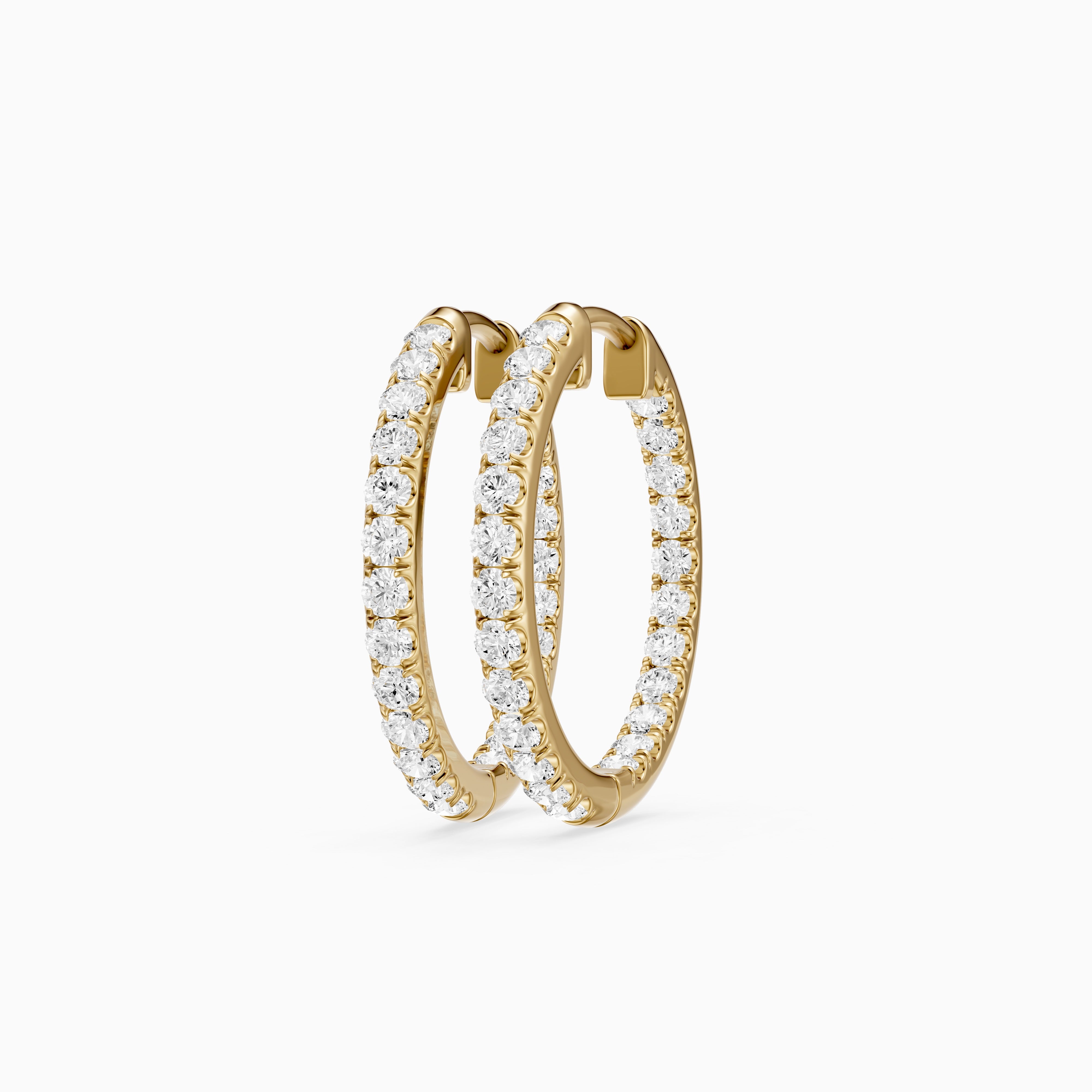 Nella Round Lab Grown Diamond Inside-Out Hoop Earrings