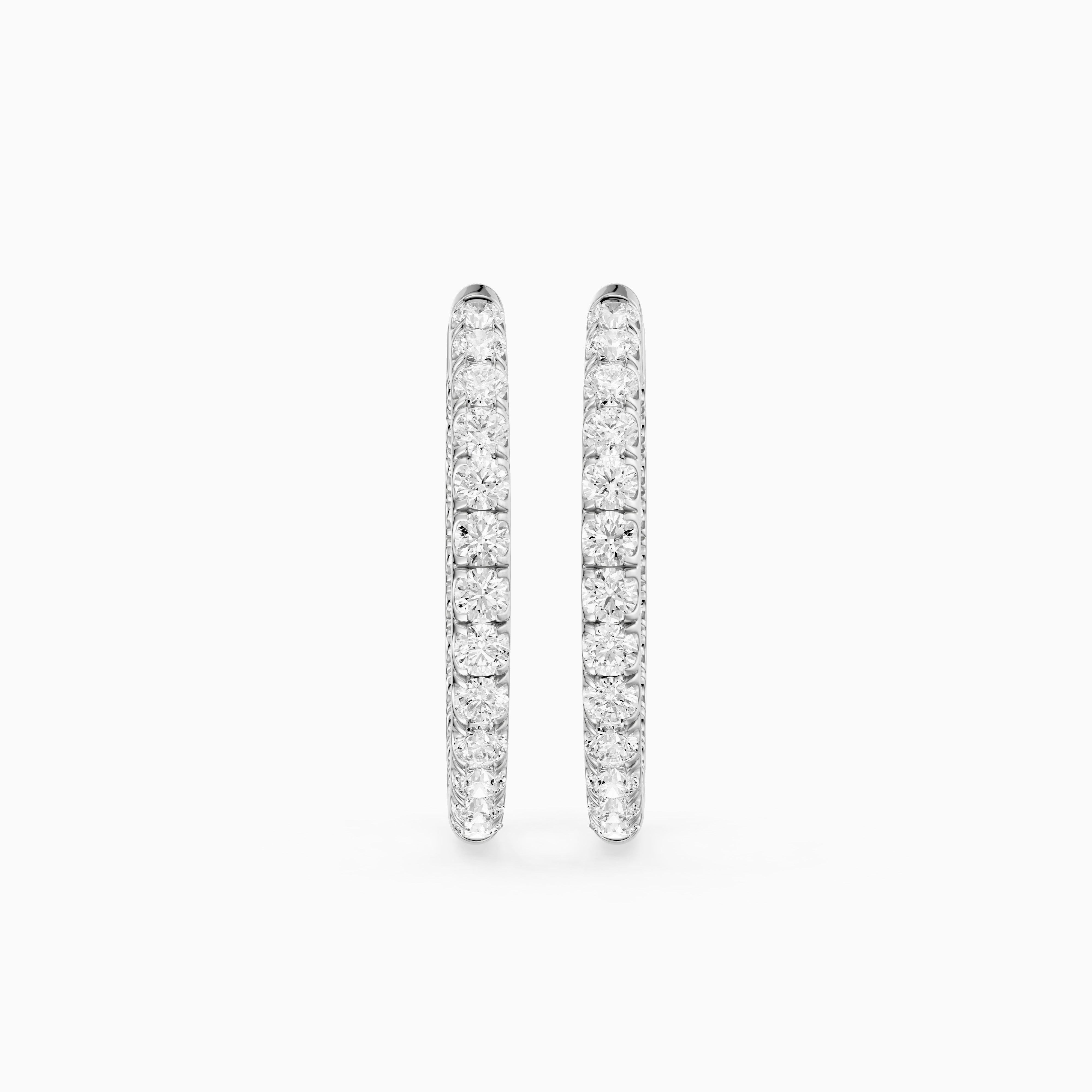 Nella Round Lab Grown Diamond Inside-Out Hoop Earrings