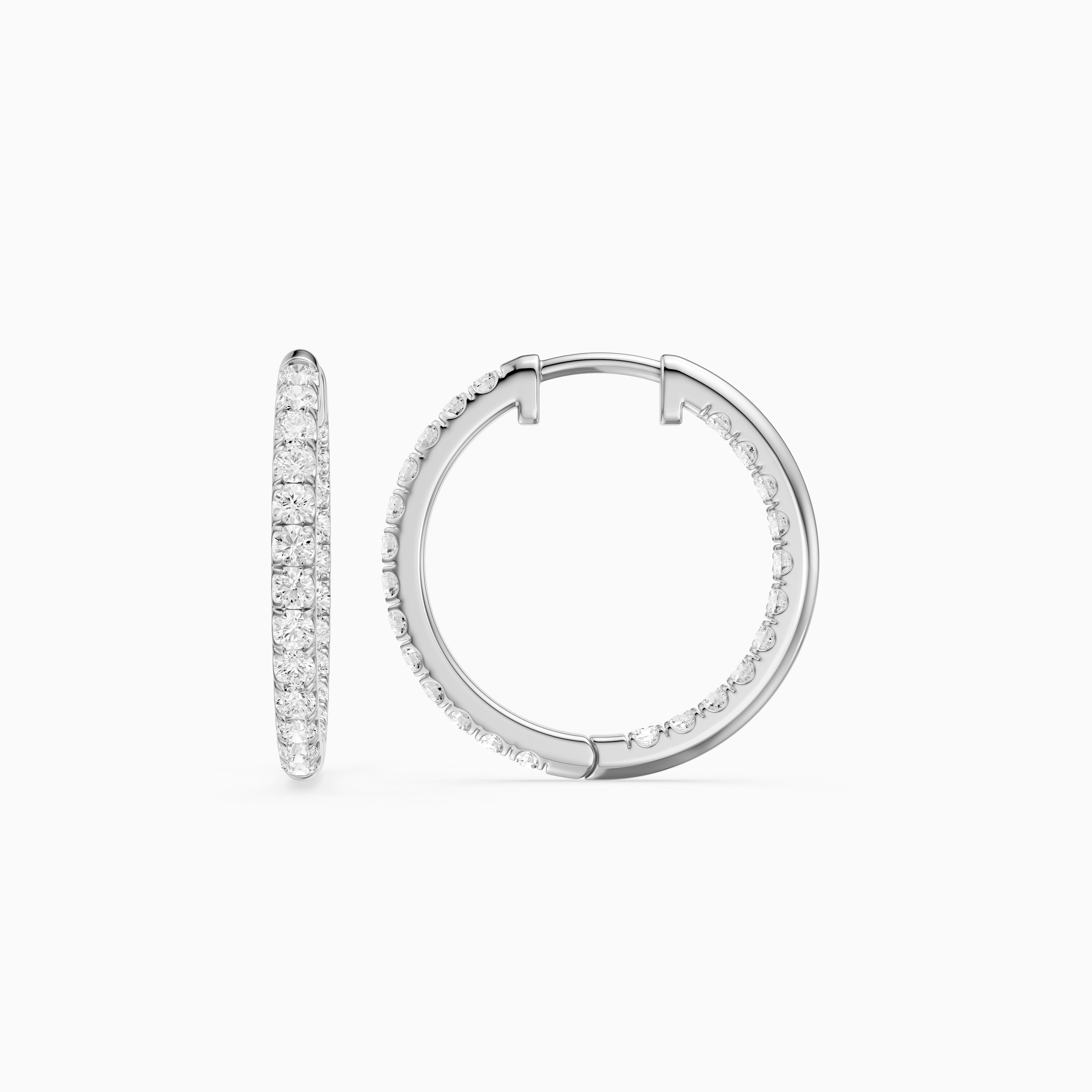 Nella Round Lab Grown Diamond Inside-Out Hoop Earrings