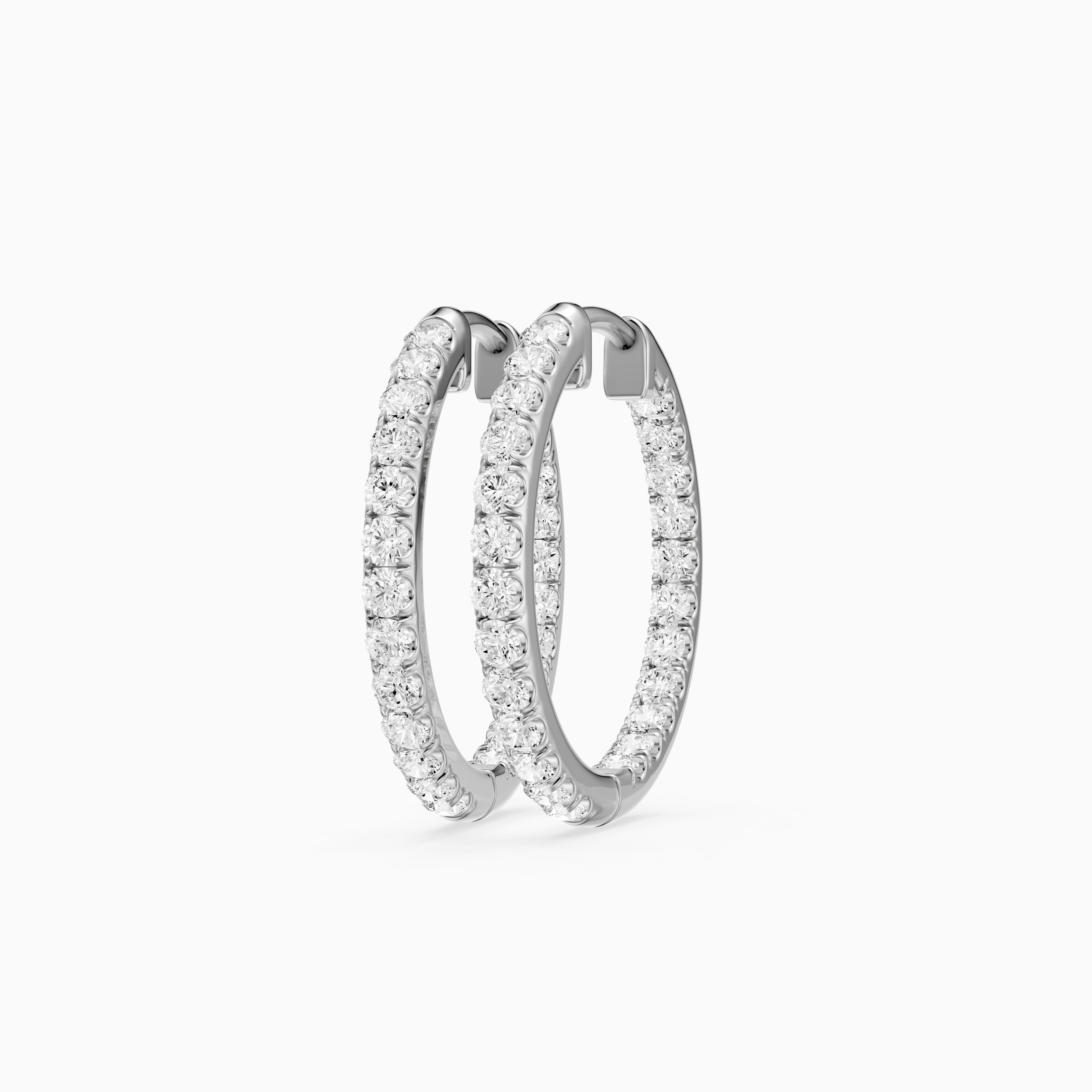 Nella Round Lab Grown Diamond Inside-Out Hoop Earrings