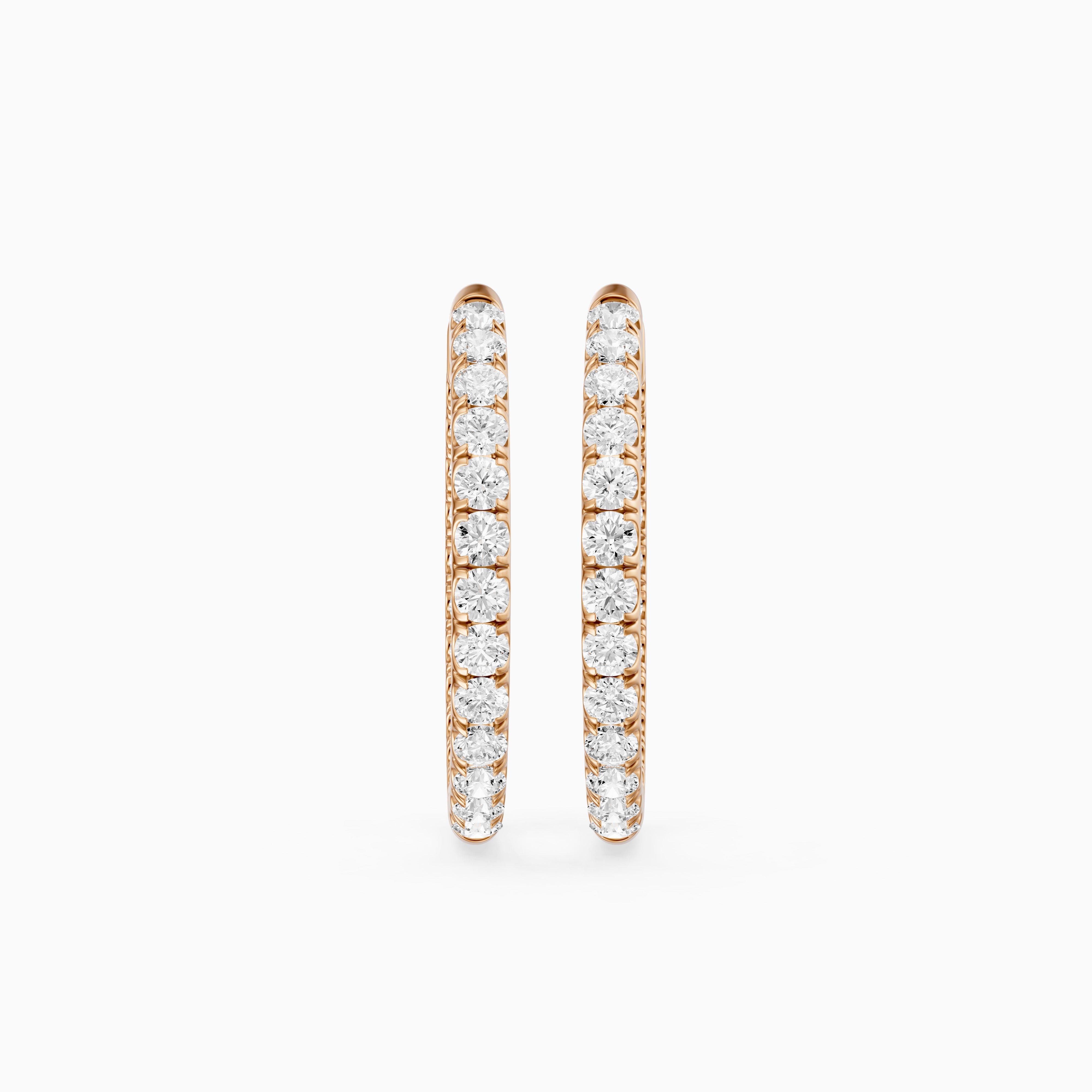 Nella Round Lab Grown Diamond Inside-Out Hoop Earrings