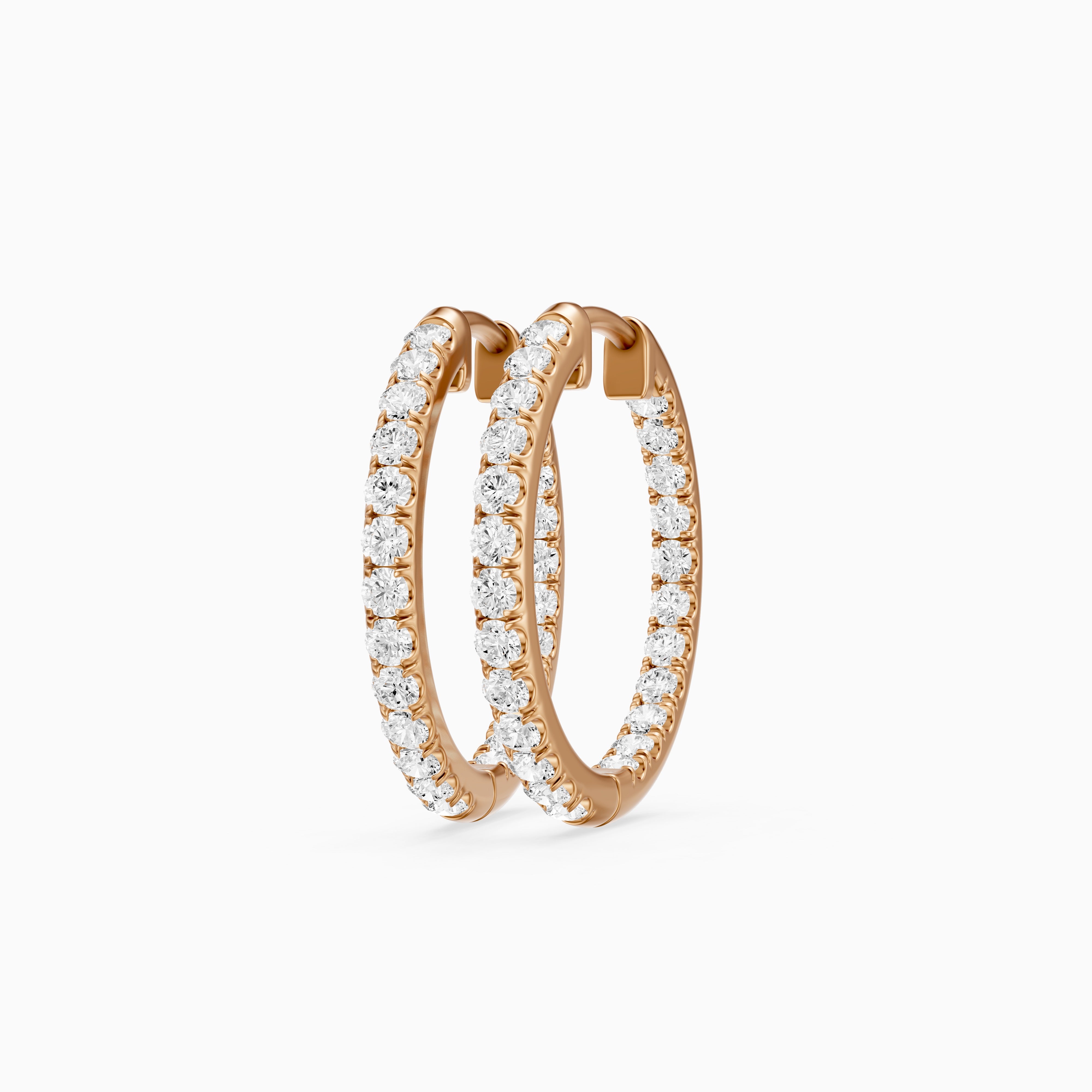 Nella Round Lab Grown Diamond Inside-Out Hoop Earrings
