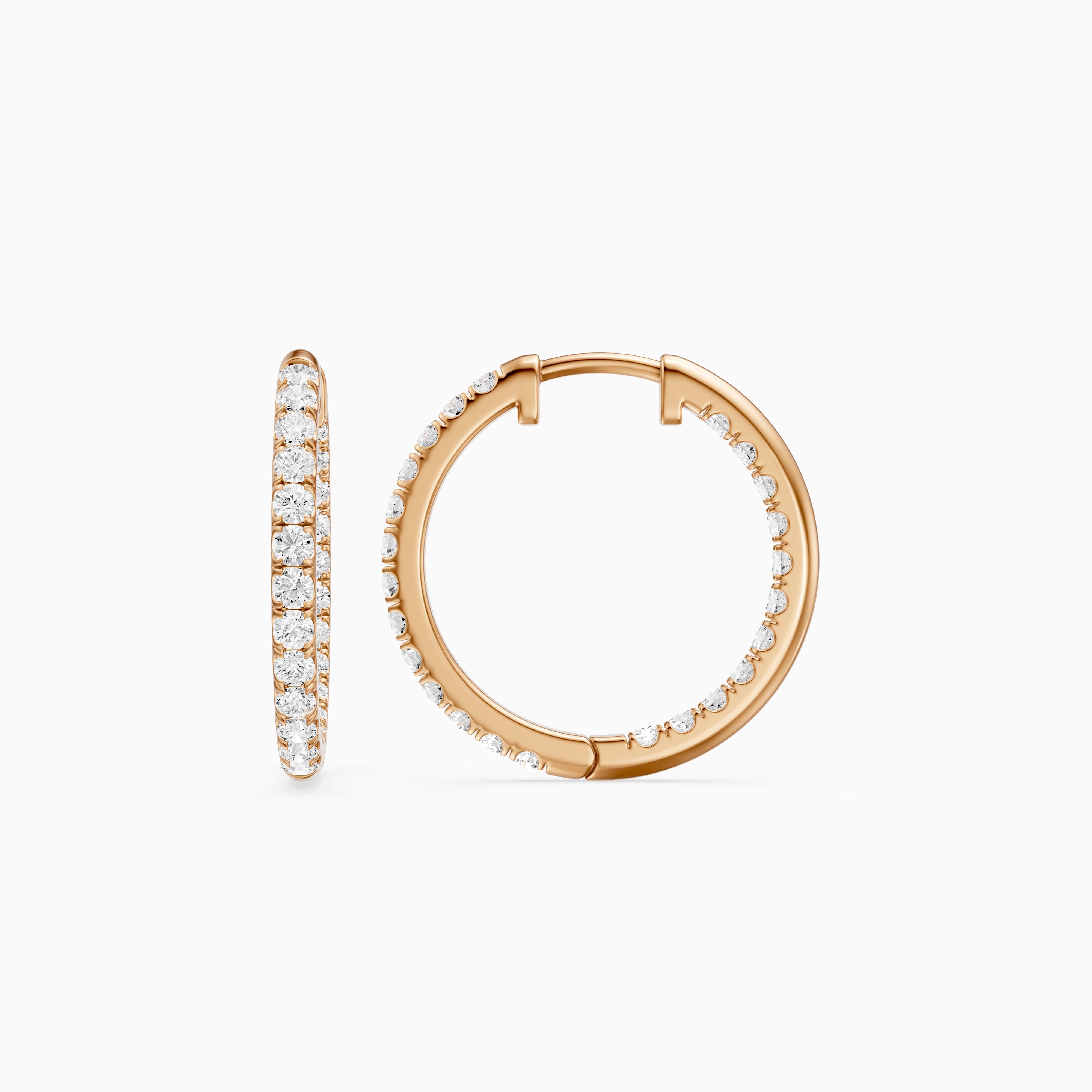 Nella Round Lab Grown Diamond Inside-Out Hoop Earrings
