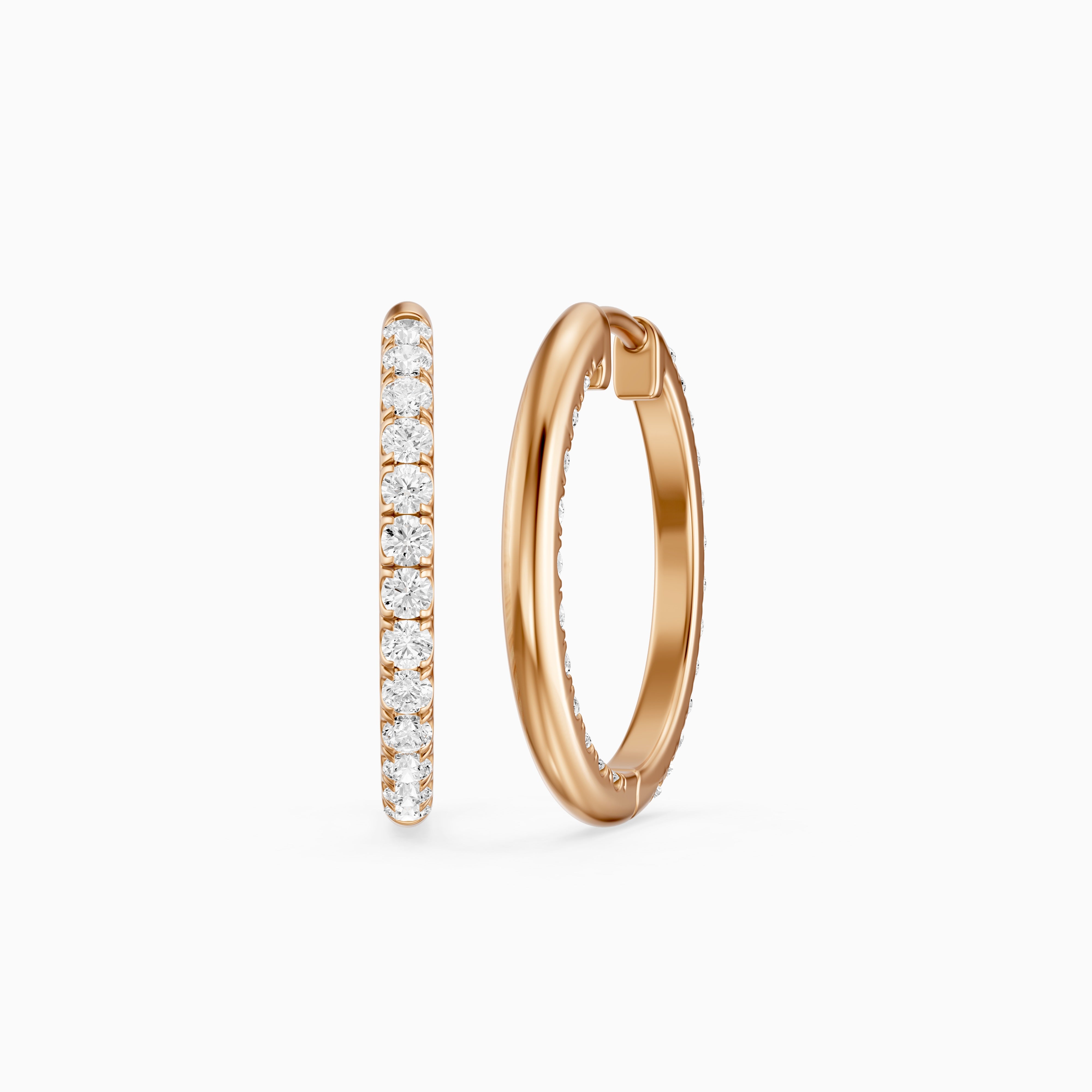 Nella Round Lab Grown Diamond Inside-Out Hoop Earrings