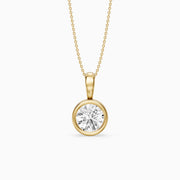 Shiri Round Lab Grown Diamond Bezel Solitaire Pendant