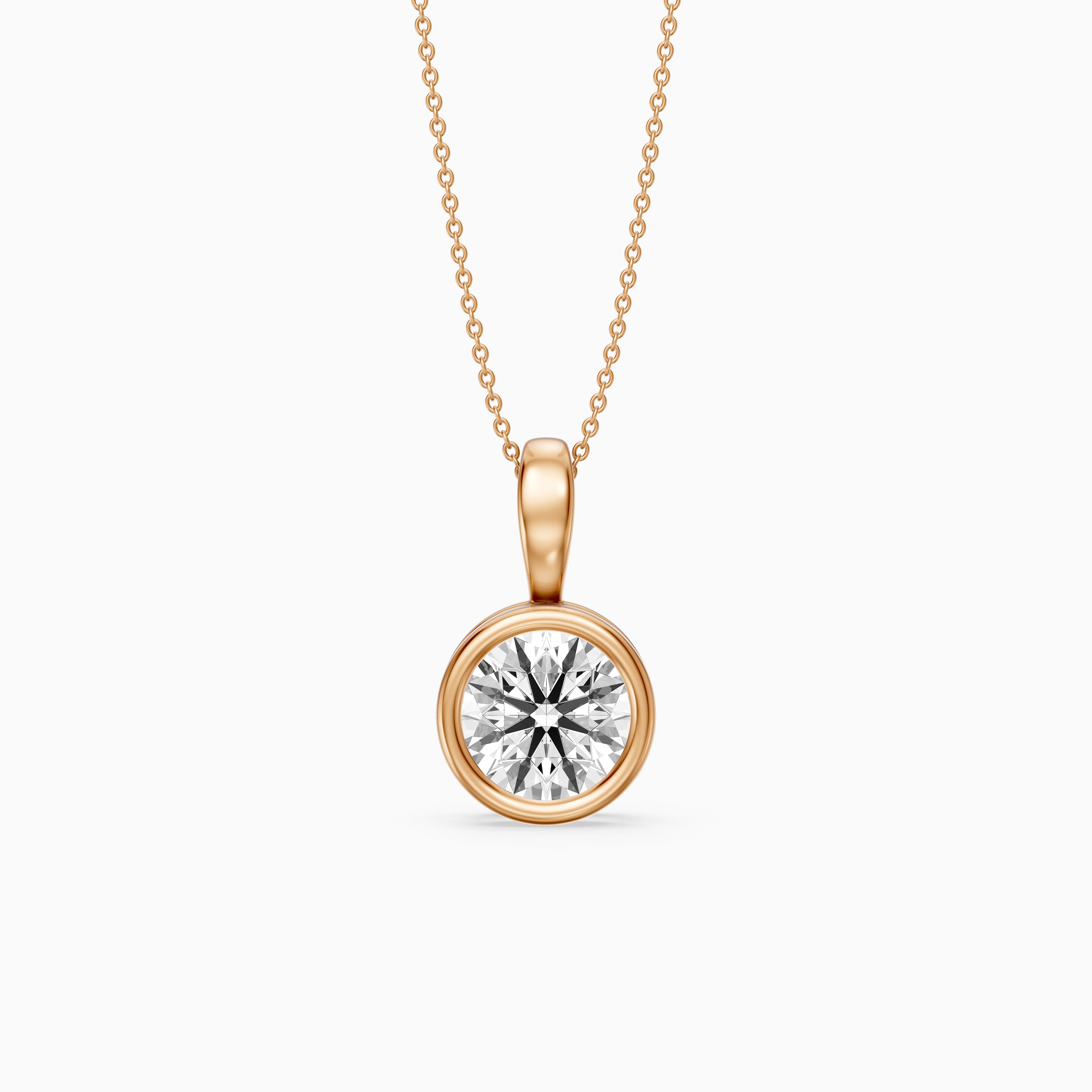 Shiri Round Lab Grown Diamond Bezel Solitaire Pendant