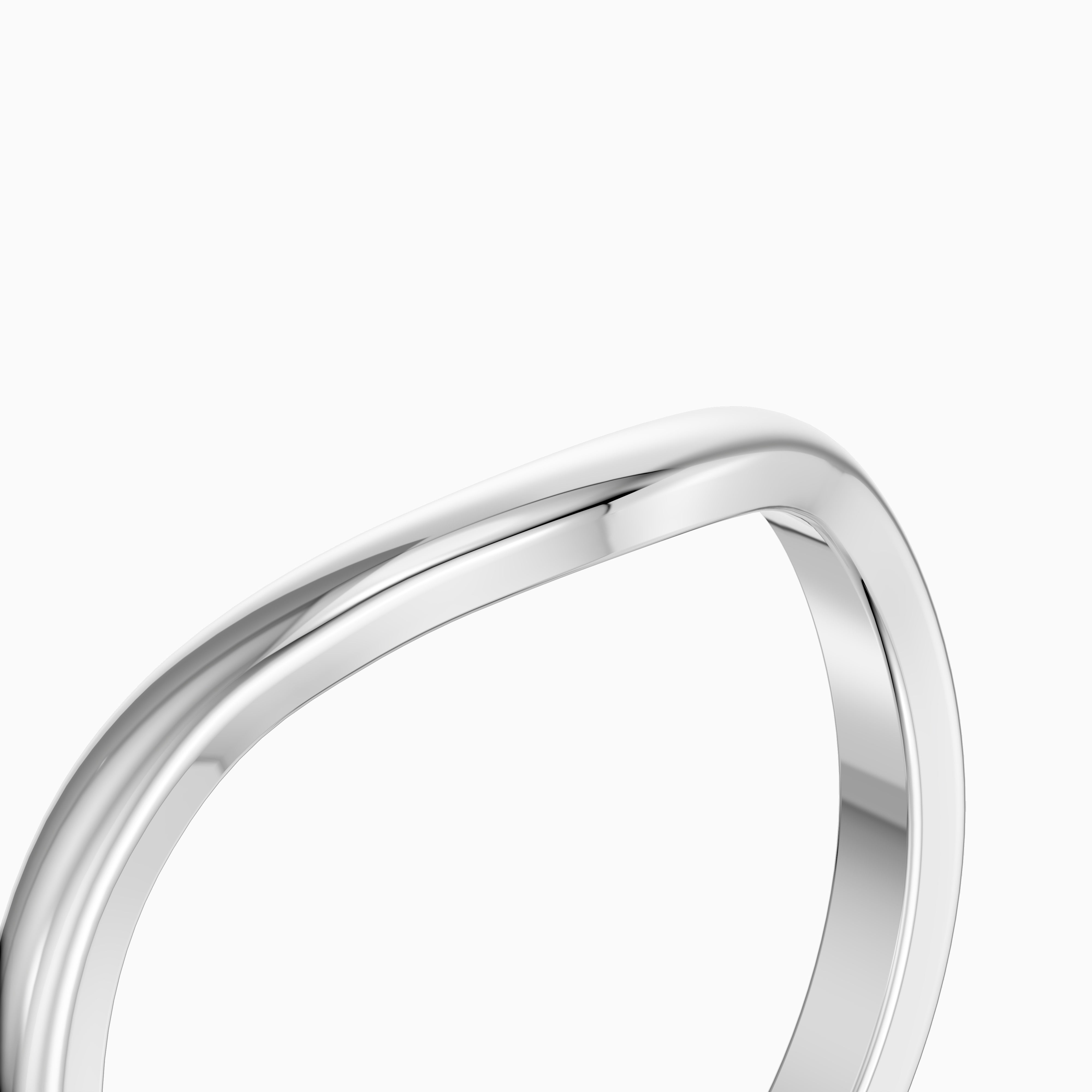 Jovie Curved Plain Wedding Band