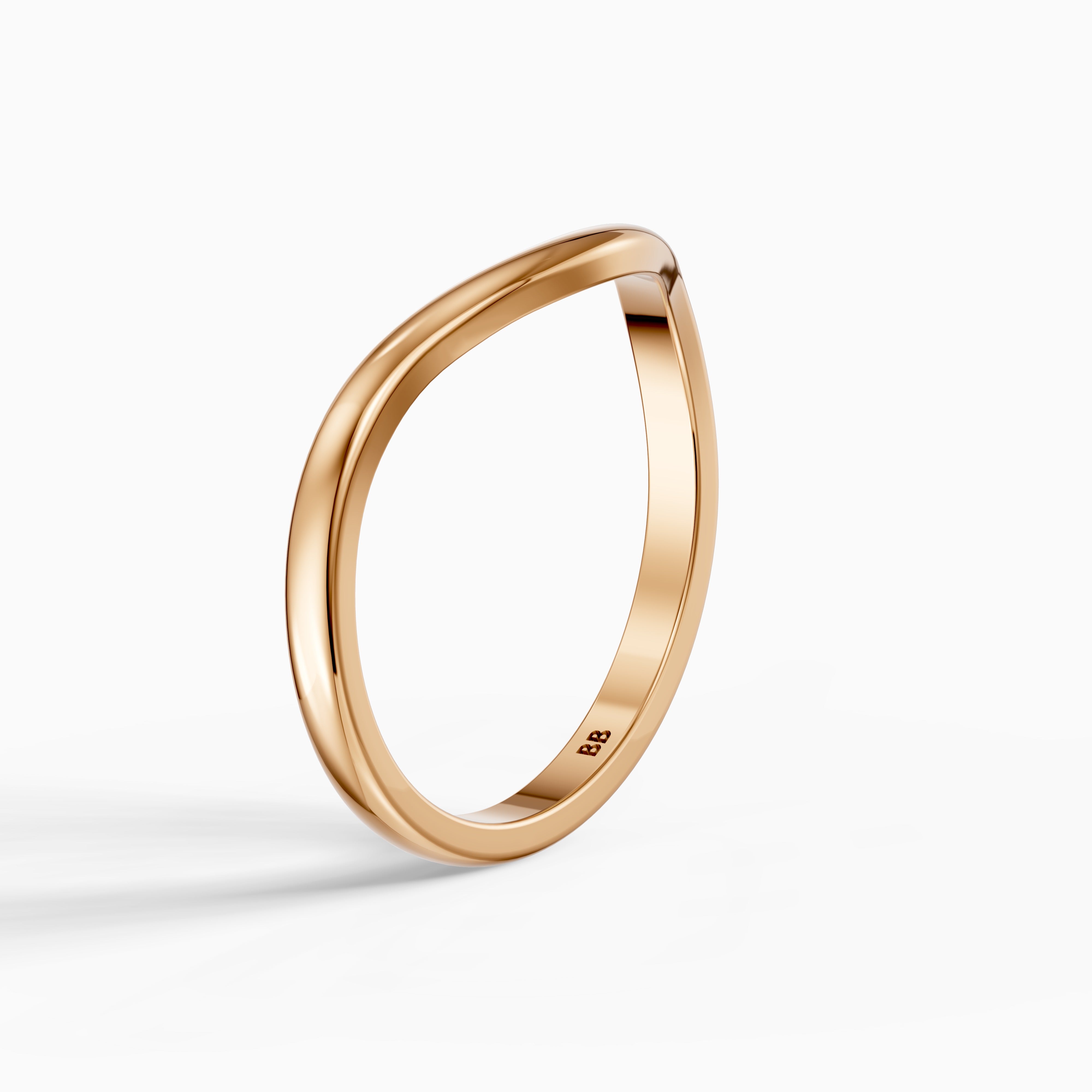 Jovie Curved Plain Wedding Band