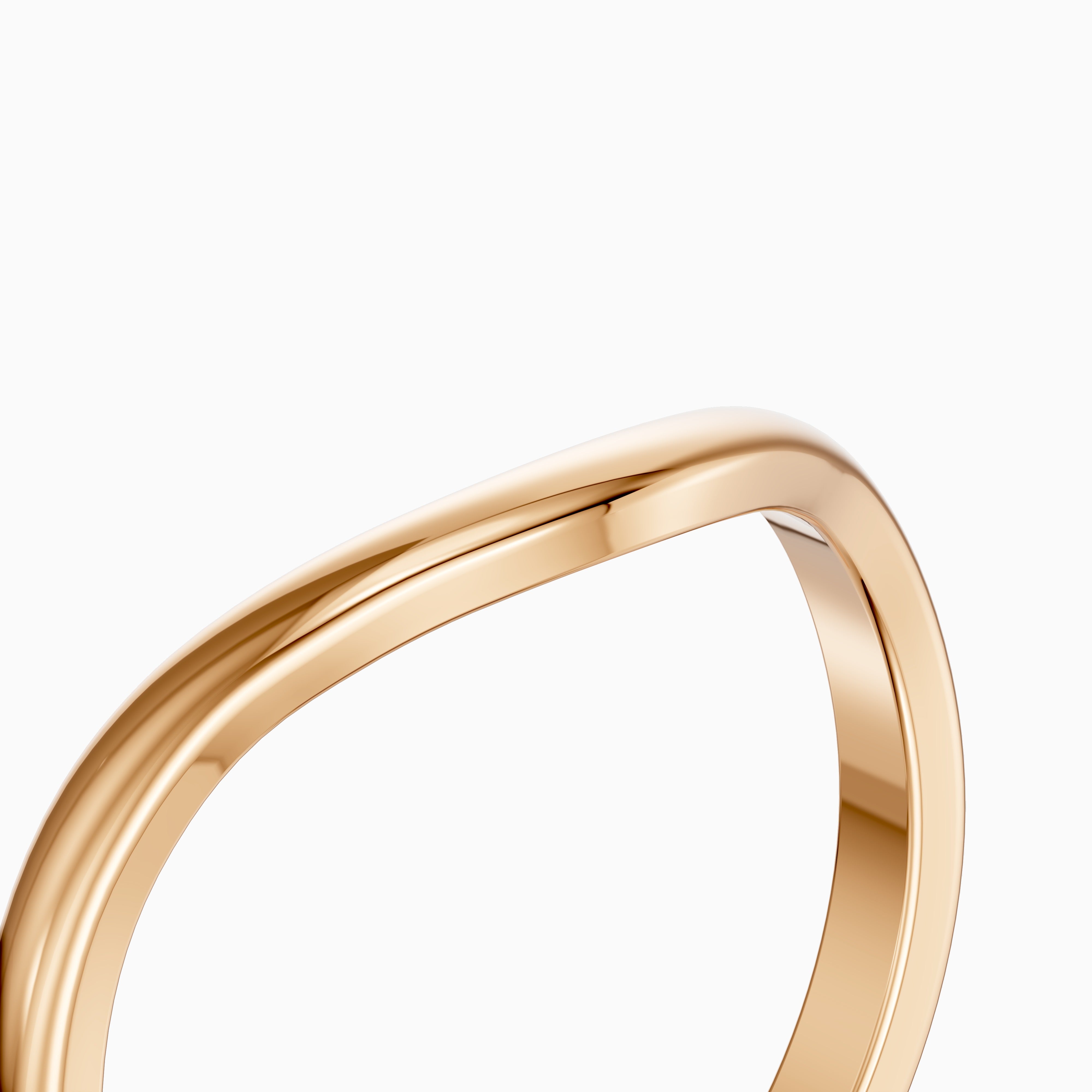 Jovie Curved Plain Wedding Band