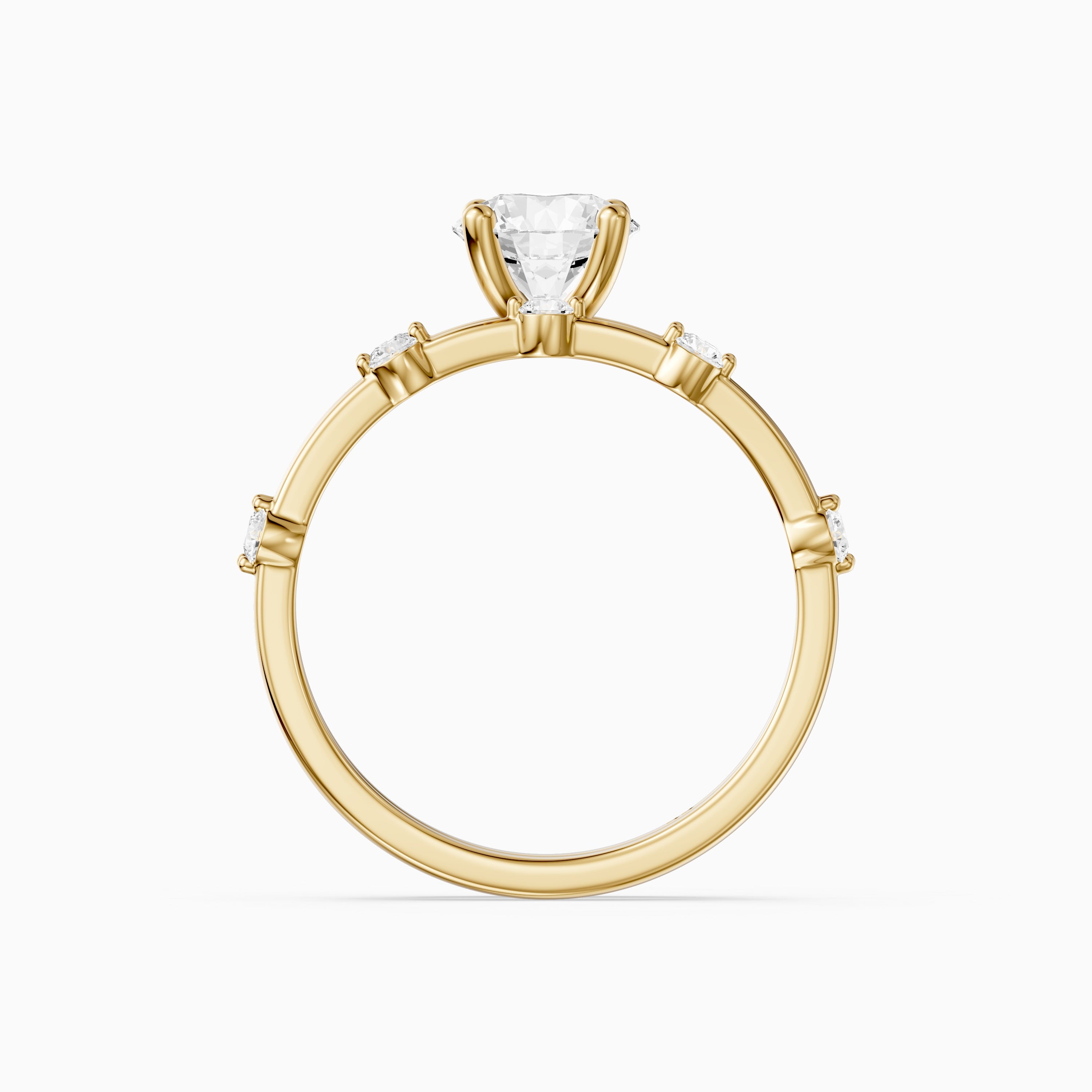 Ivone Round Lab Grown Diamond Station Accent Bridal Set