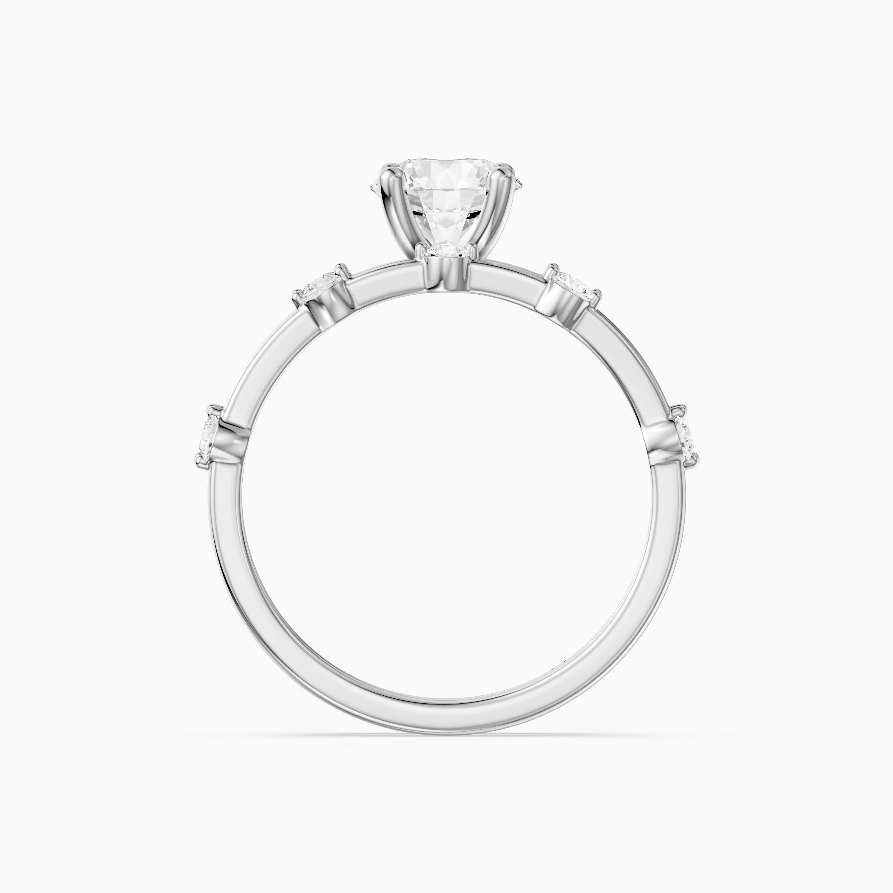 Ivone Round Lab Grown Diamond Station Accent Bridal Set