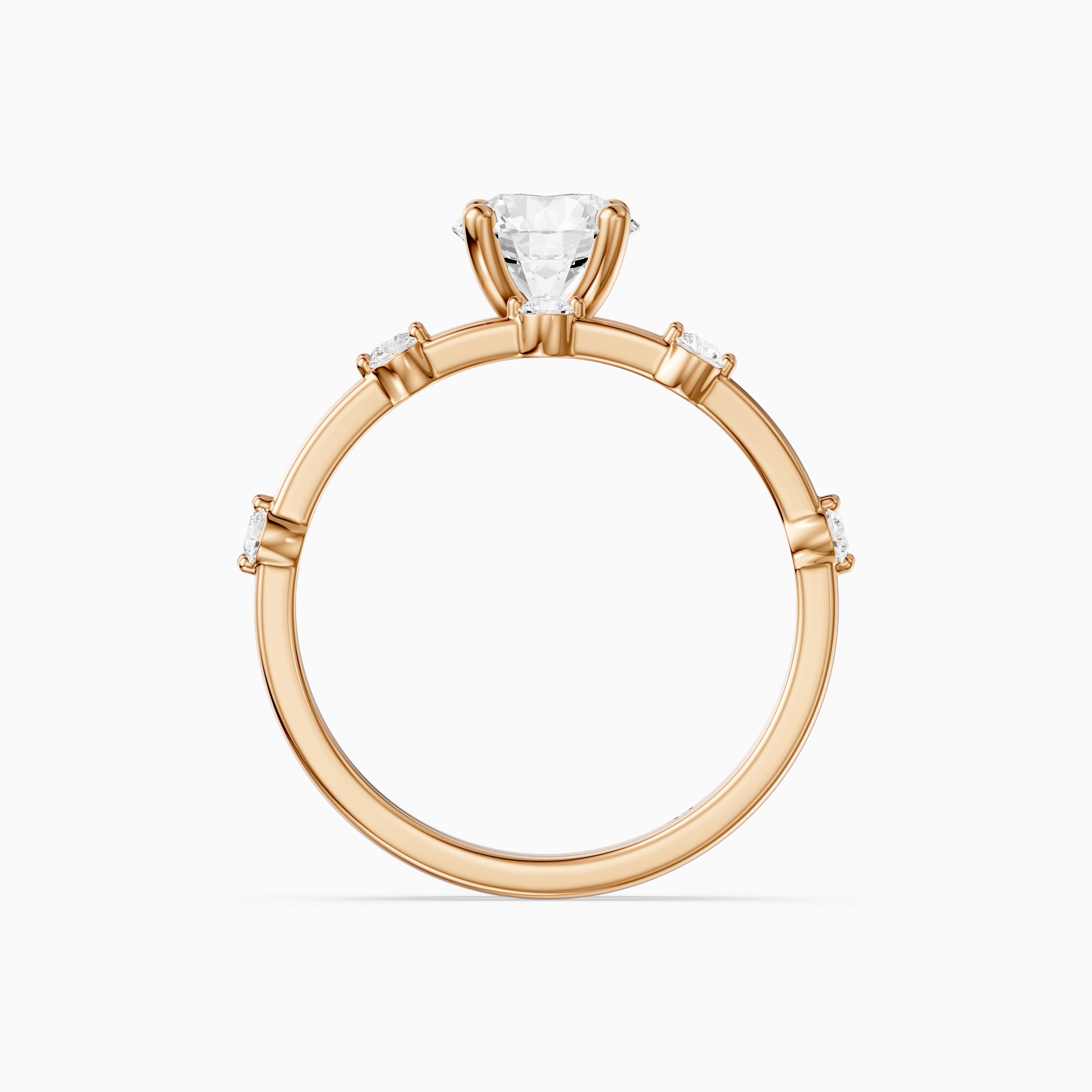 Ivone Round Lab Grown Diamond Station Accent Bridal Set