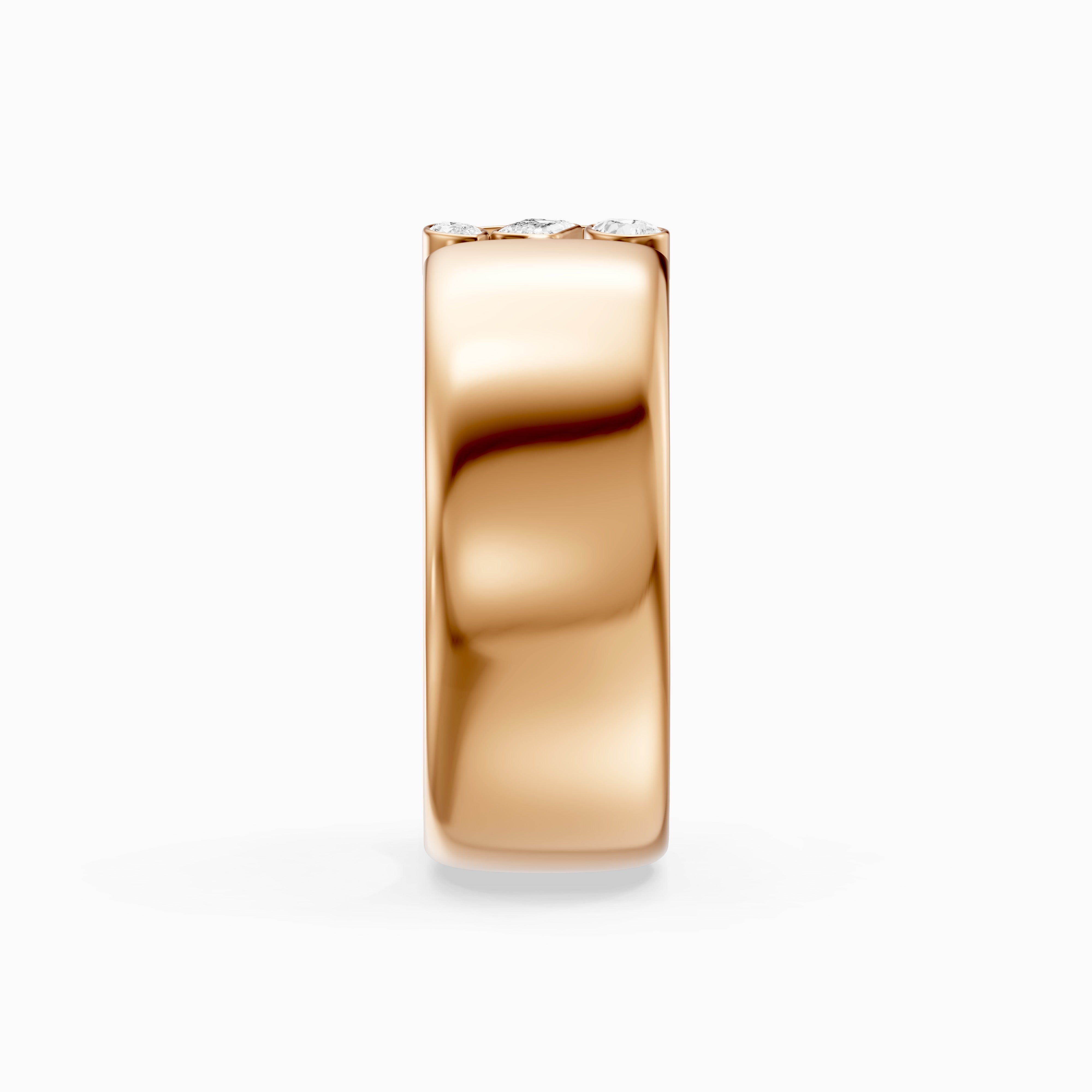 Kora Mixed Shape Lab Diamond Bezel Cluster Cigar Band