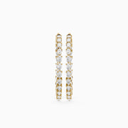Miriam Pear Shaped Lab Grown Diamond Eternity Hoop Earrings