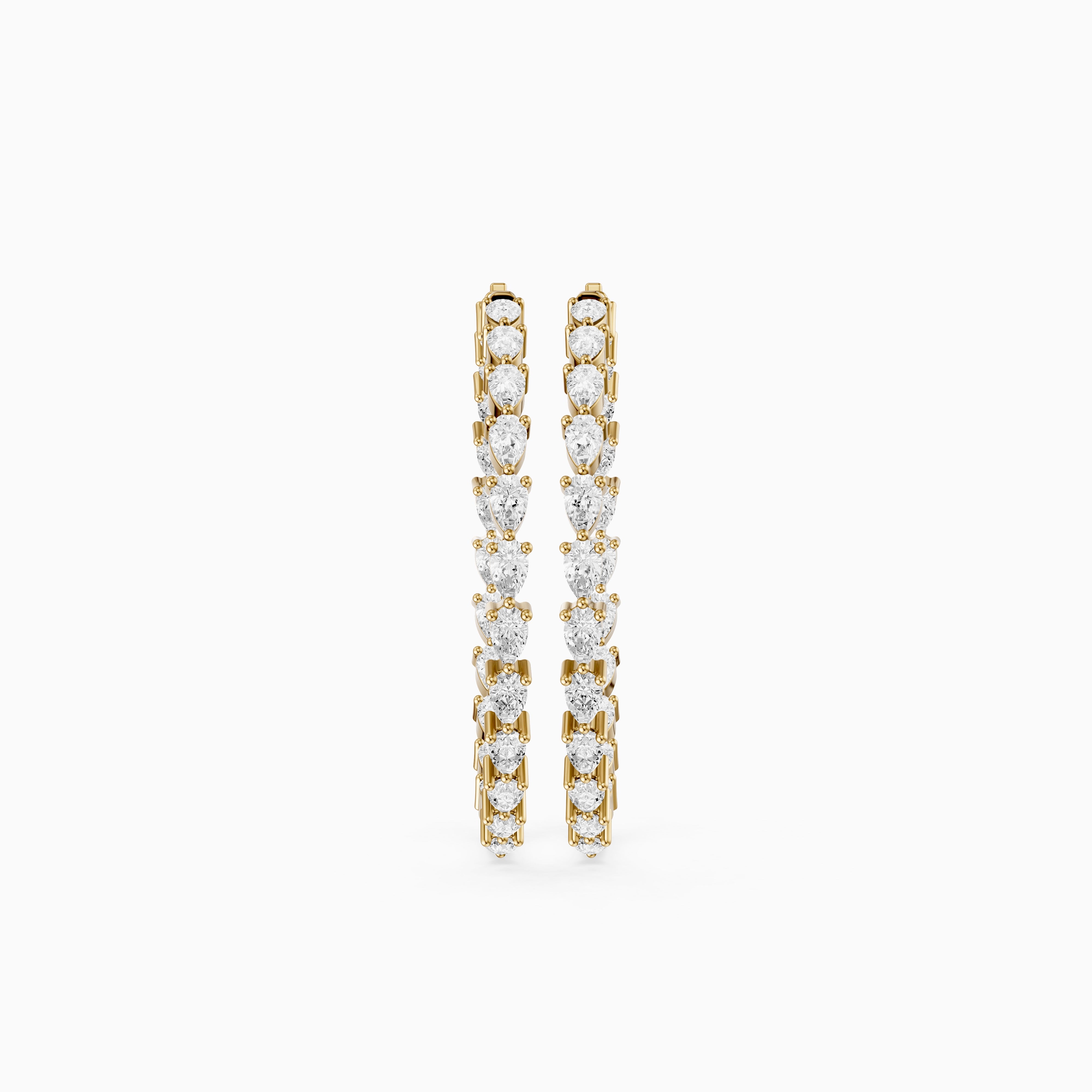 Miriam Pear Shaped Lab Grown Diamond Eternity Hoop Earrings