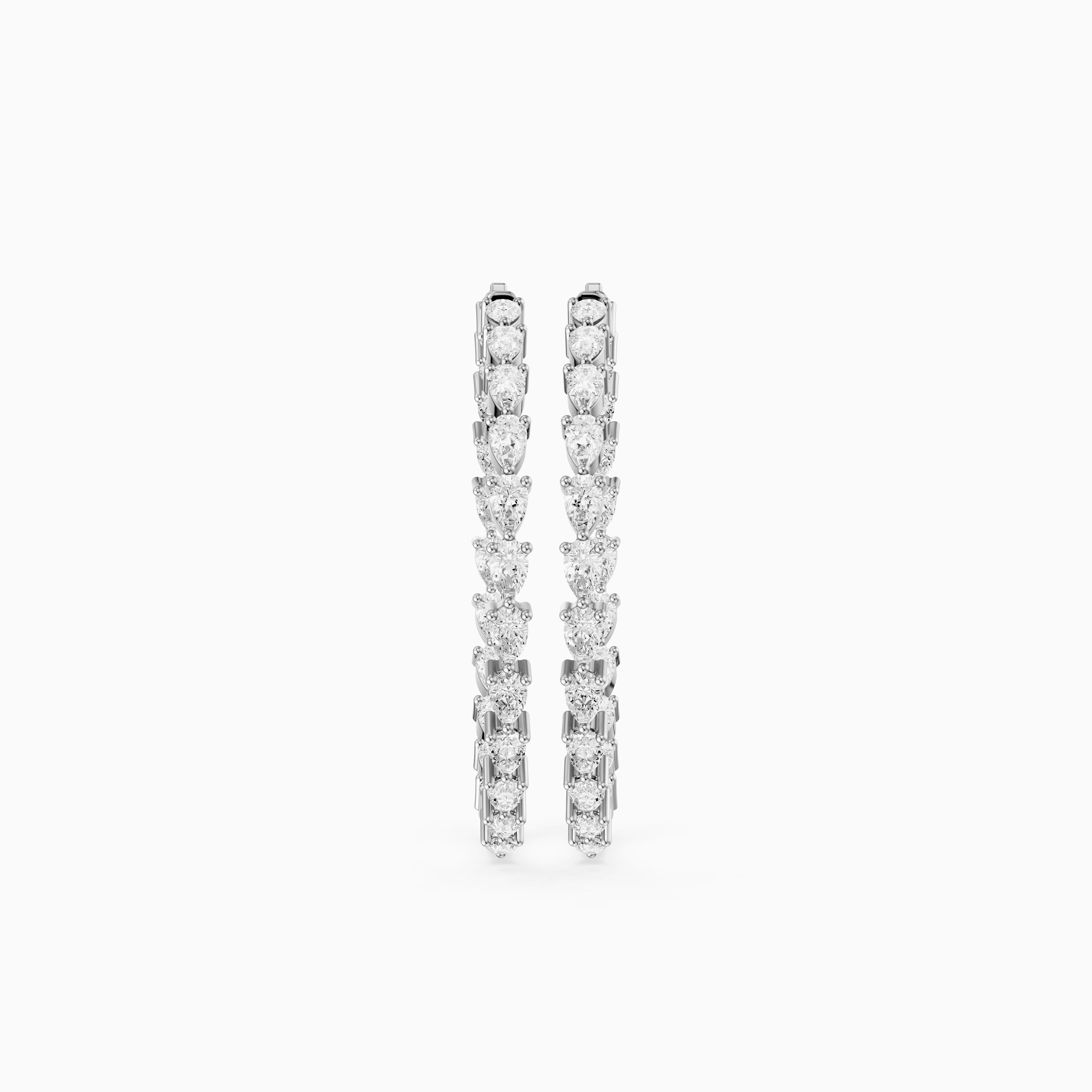 Miriam Pear Shaped Lab Grown Diamond Eternity Hoop Earrings
