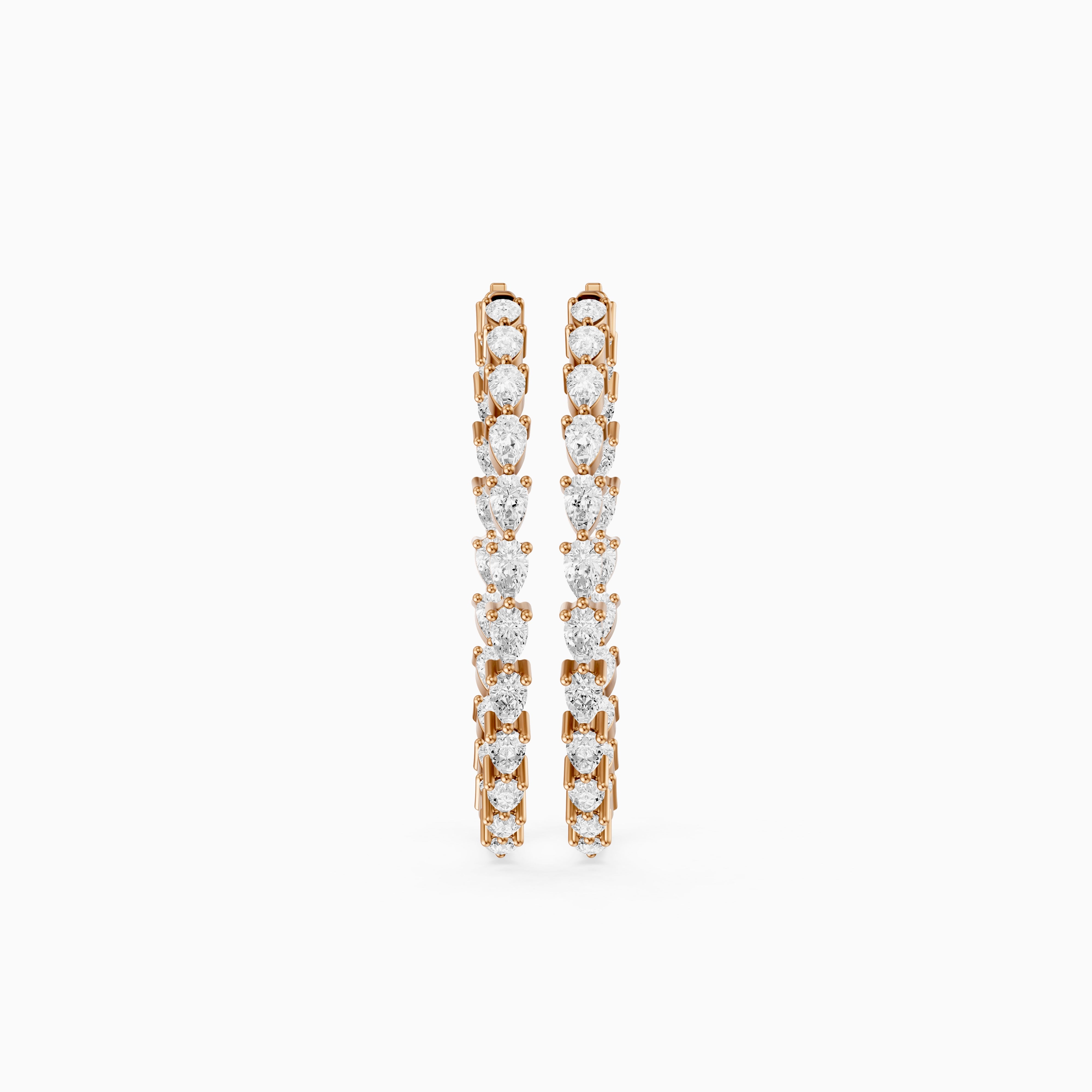 Miriam Pear Shaped Lab Grown Diamond Eternity Hoop Earrings