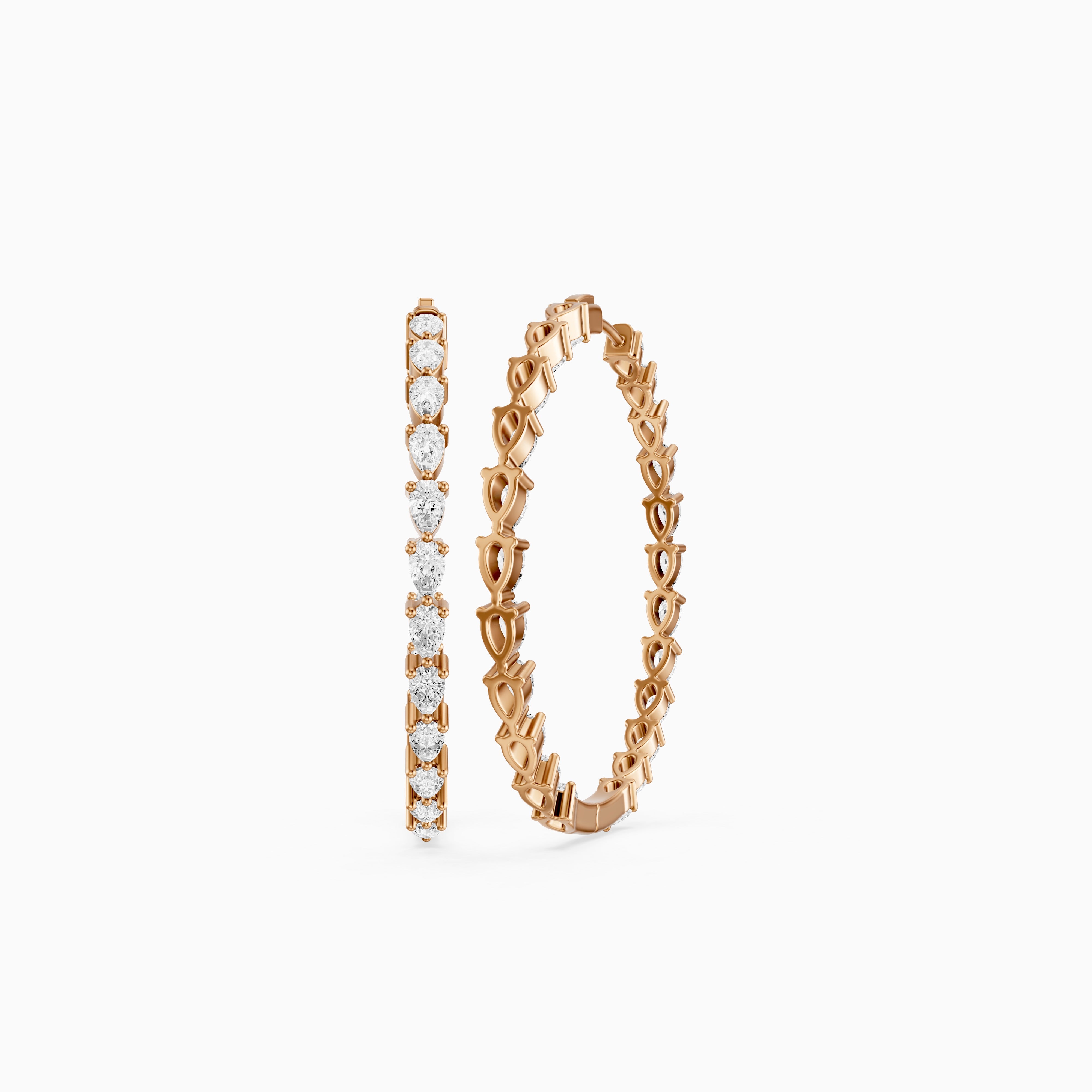 Miriam Pear Shaped Lab Grown Diamond Eternity Hoop Earrings