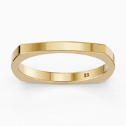 Veda Square Plain Wedding Band