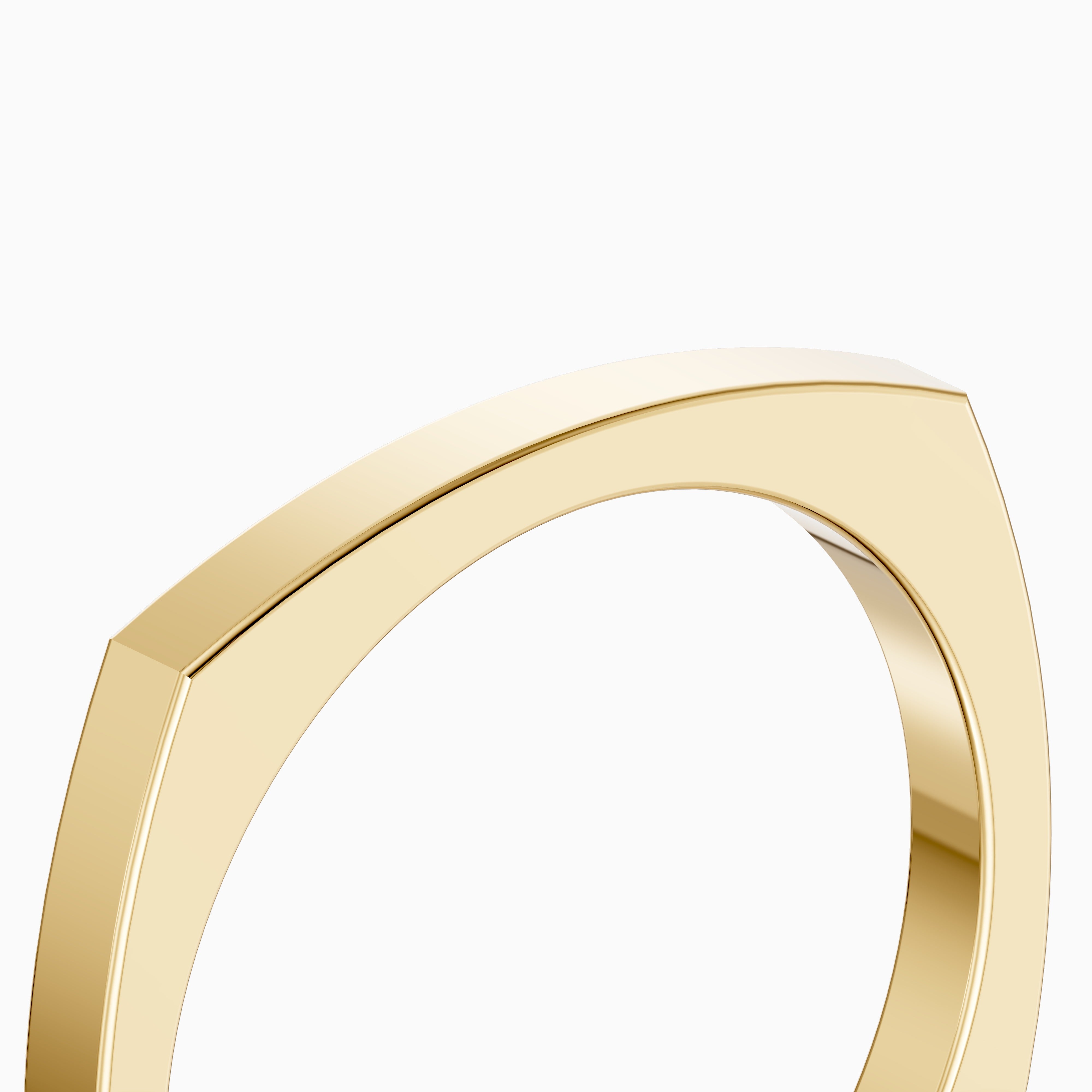 Veda Square Plain Wedding Band