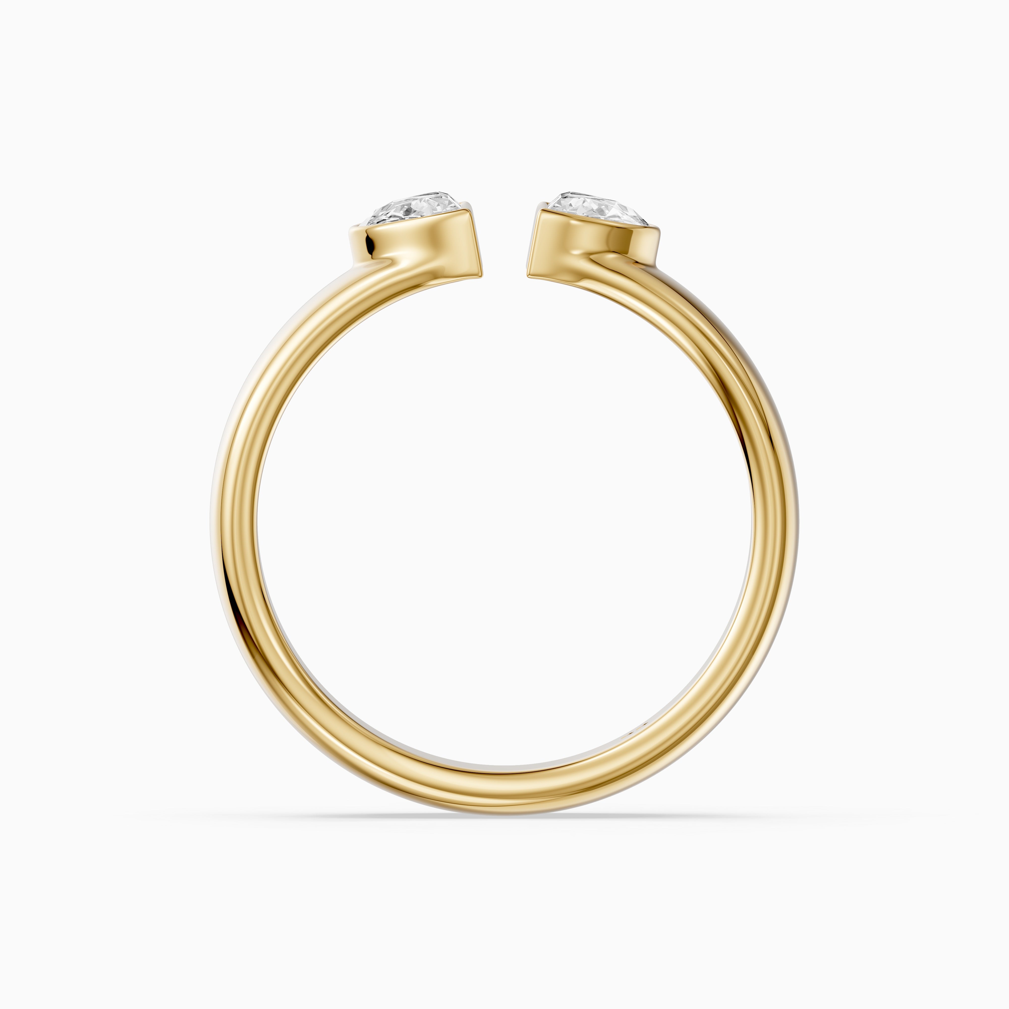 Lainey Half Moon Cut Lab Diamond Open Gap Cigar Band
