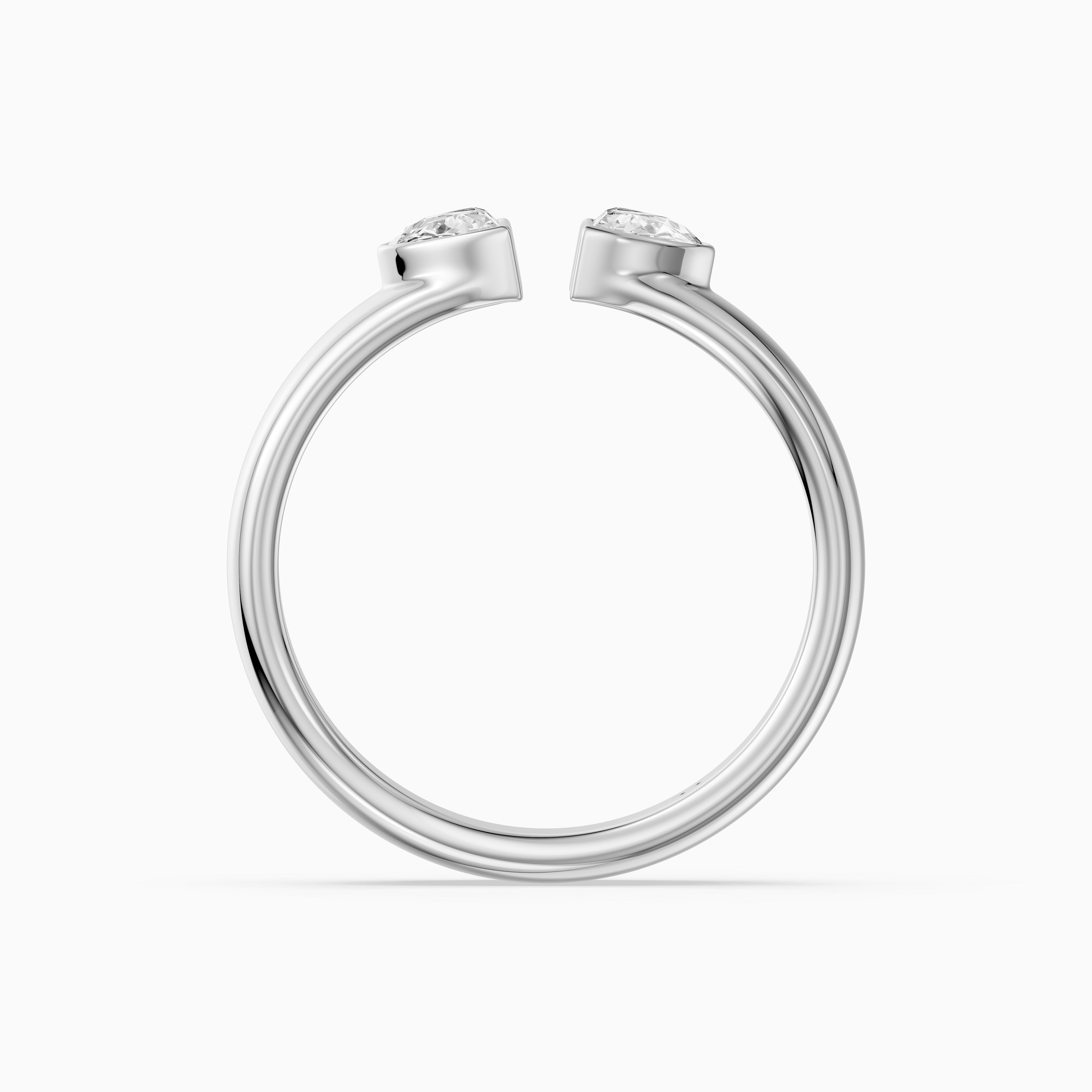 Lainey Half Moon Cut Lab Diamond Open Gap Cigar Band