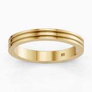 Zaylee Double Groove Plain Wedding Band