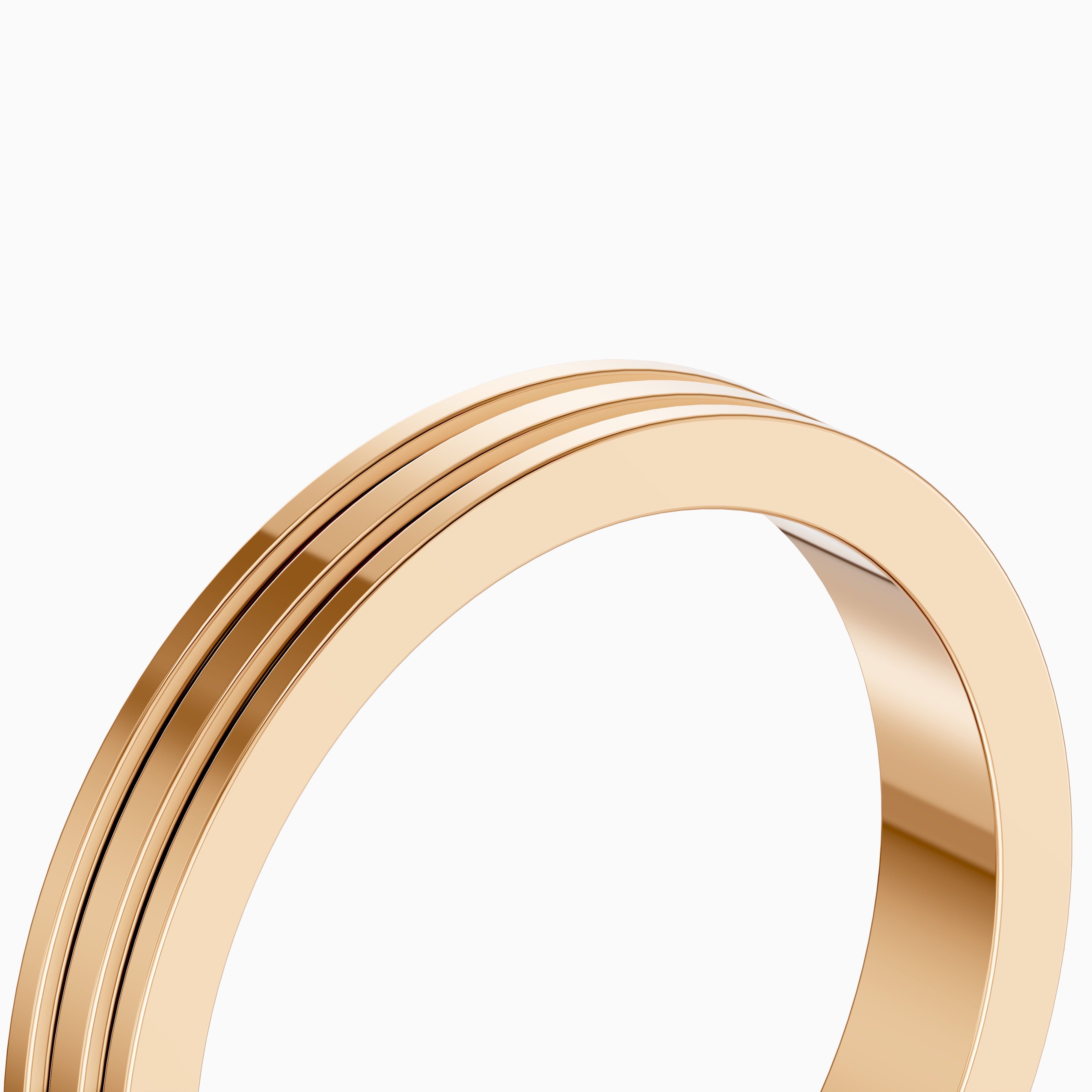 Zaylee Double Groove Plain Wedding Band