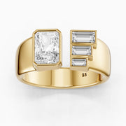 Giulia Radiant Cut Lab Diamond Graduated Baguette Cigar Band