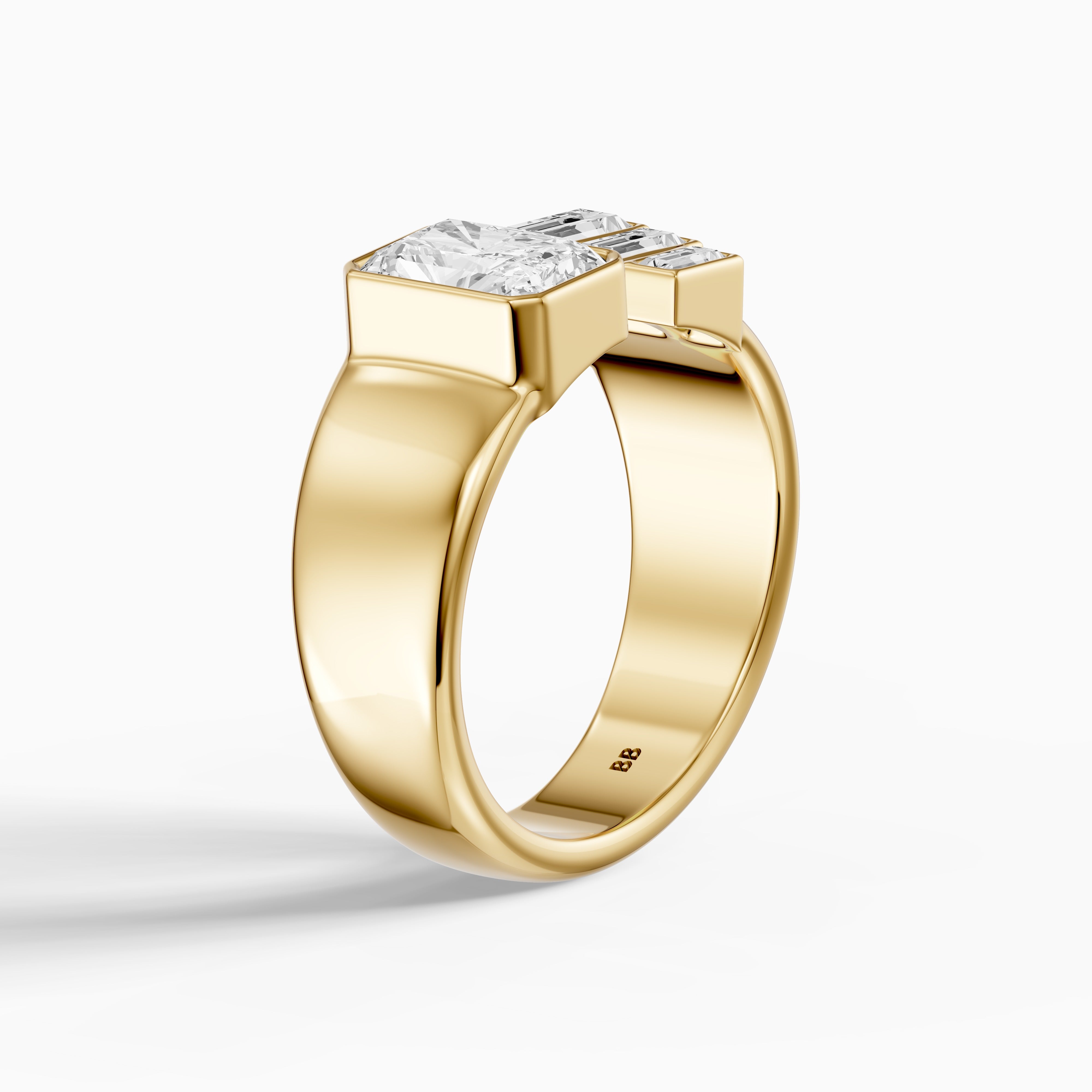 Giulia Radiant Cut Lab Diamond Graduated Baguette Cigar Band