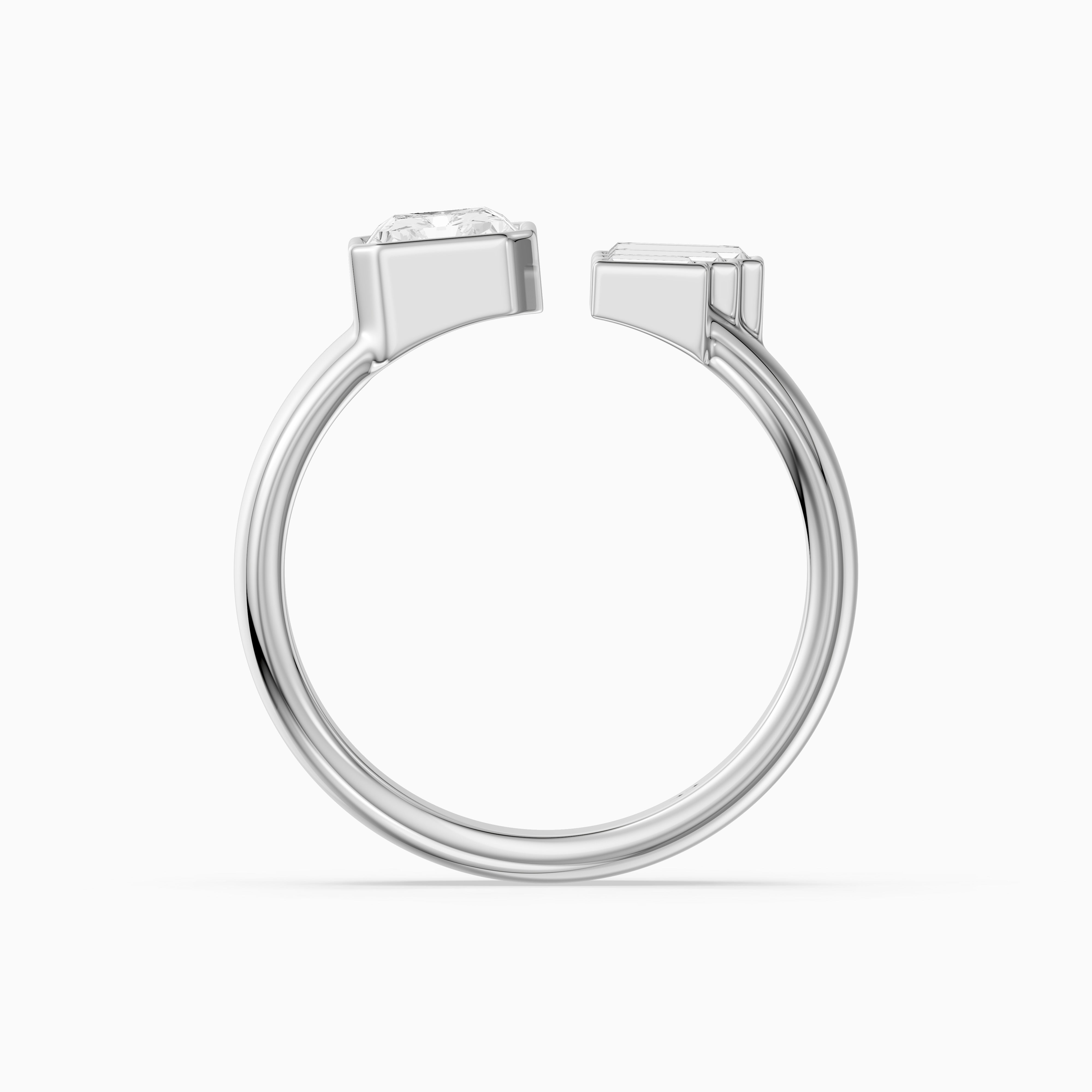 Giulia Radiant Cut Lab Diamond Graduated Baguette Cigar Band