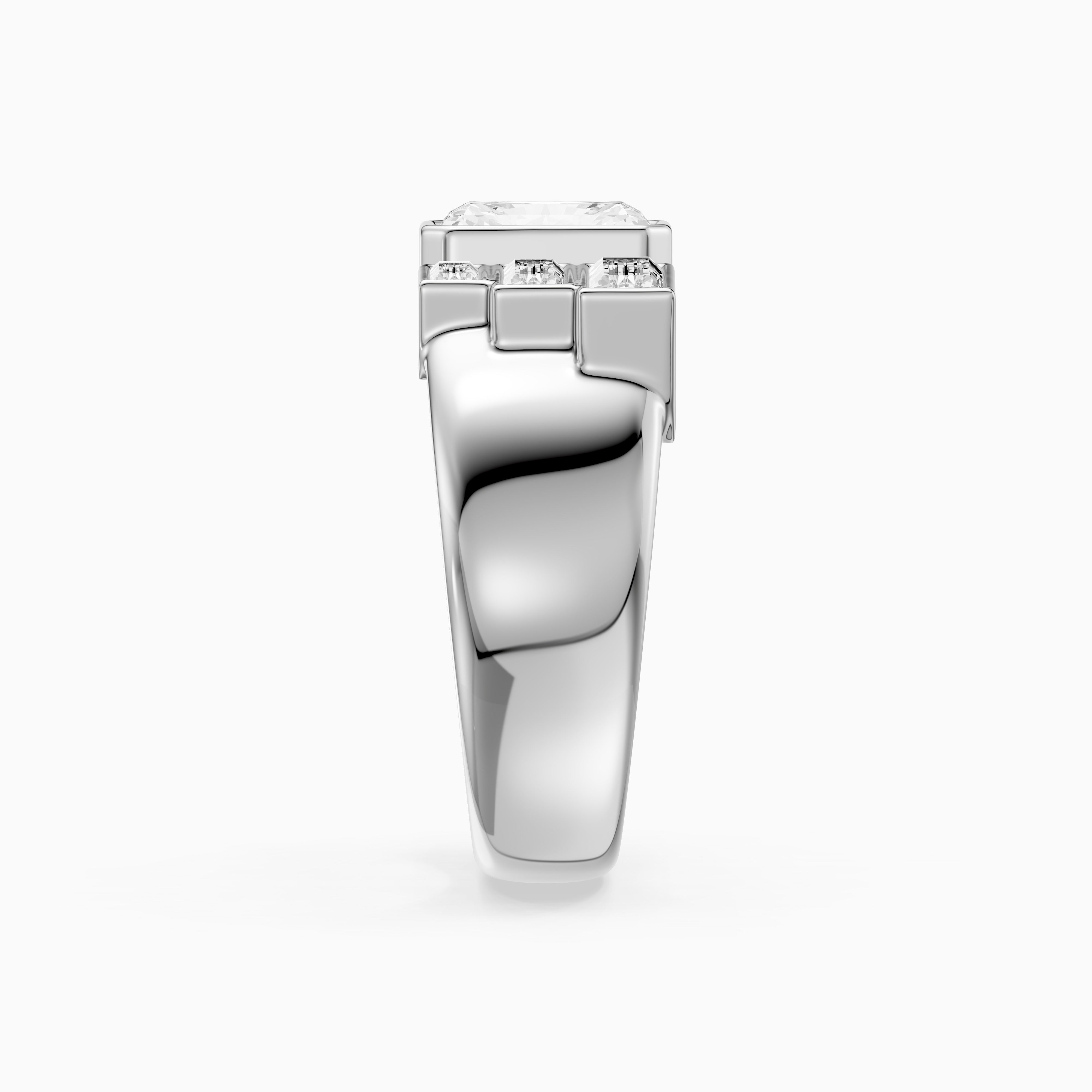 Giulia Radiant Cut Lab Diamond Graduated Baguette Cigar Band