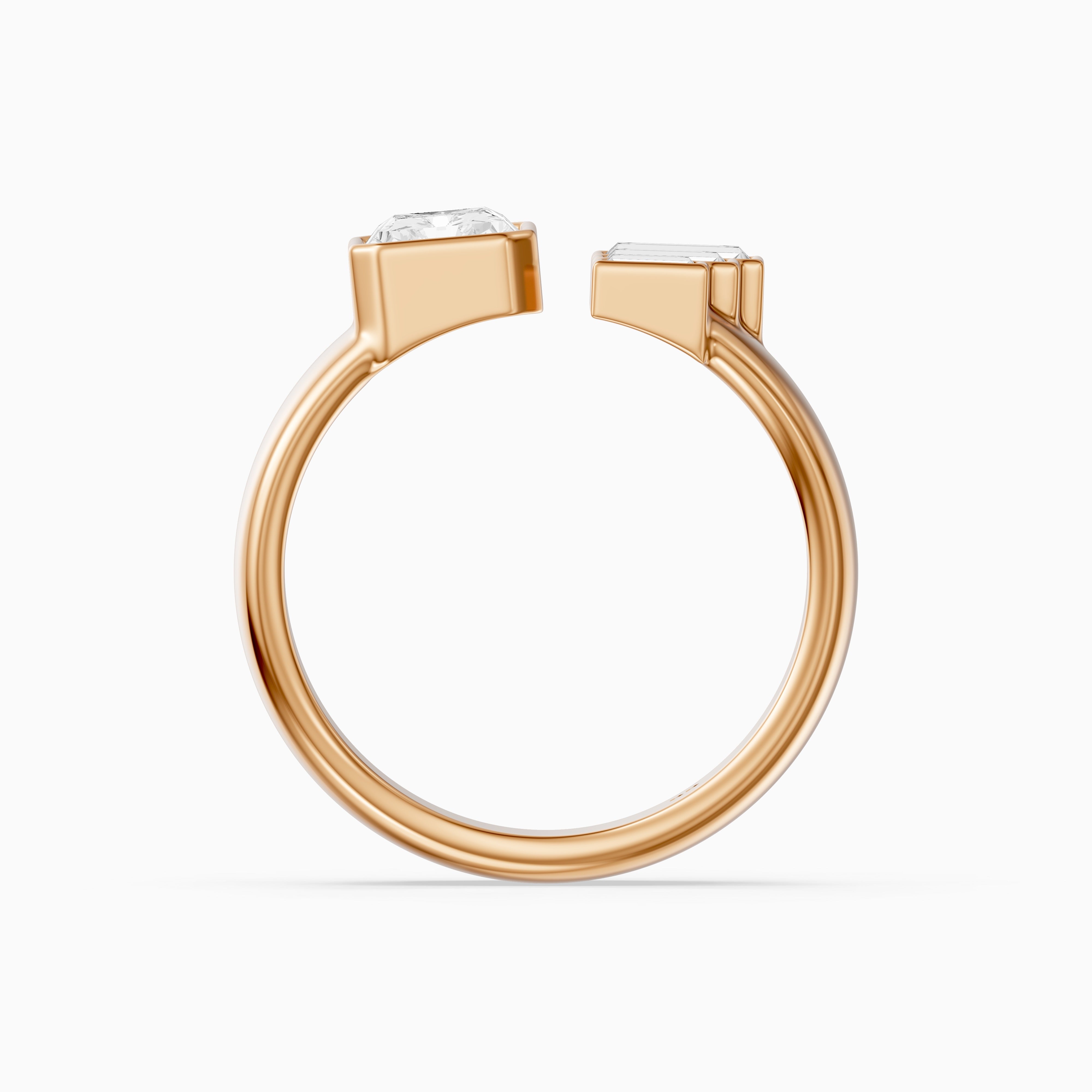 Giulia Radiant Cut Lab Diamond Graduated Baguette Cigar Band